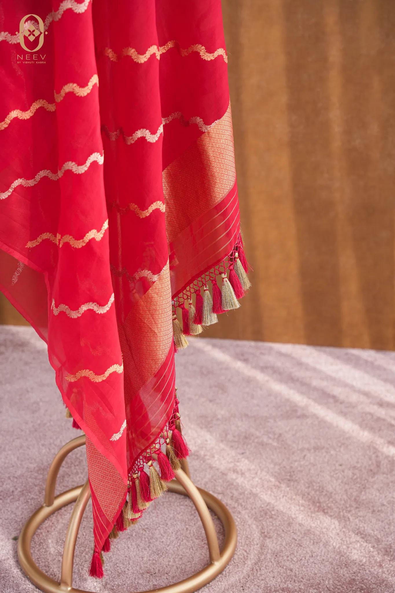 Kora Silk Stripe Dupatta
