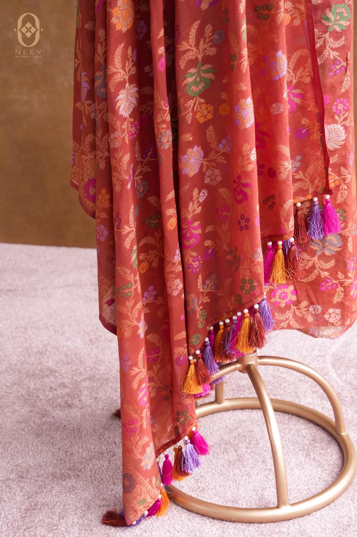 Ektara Cotton Multi Meenakari Suit Set