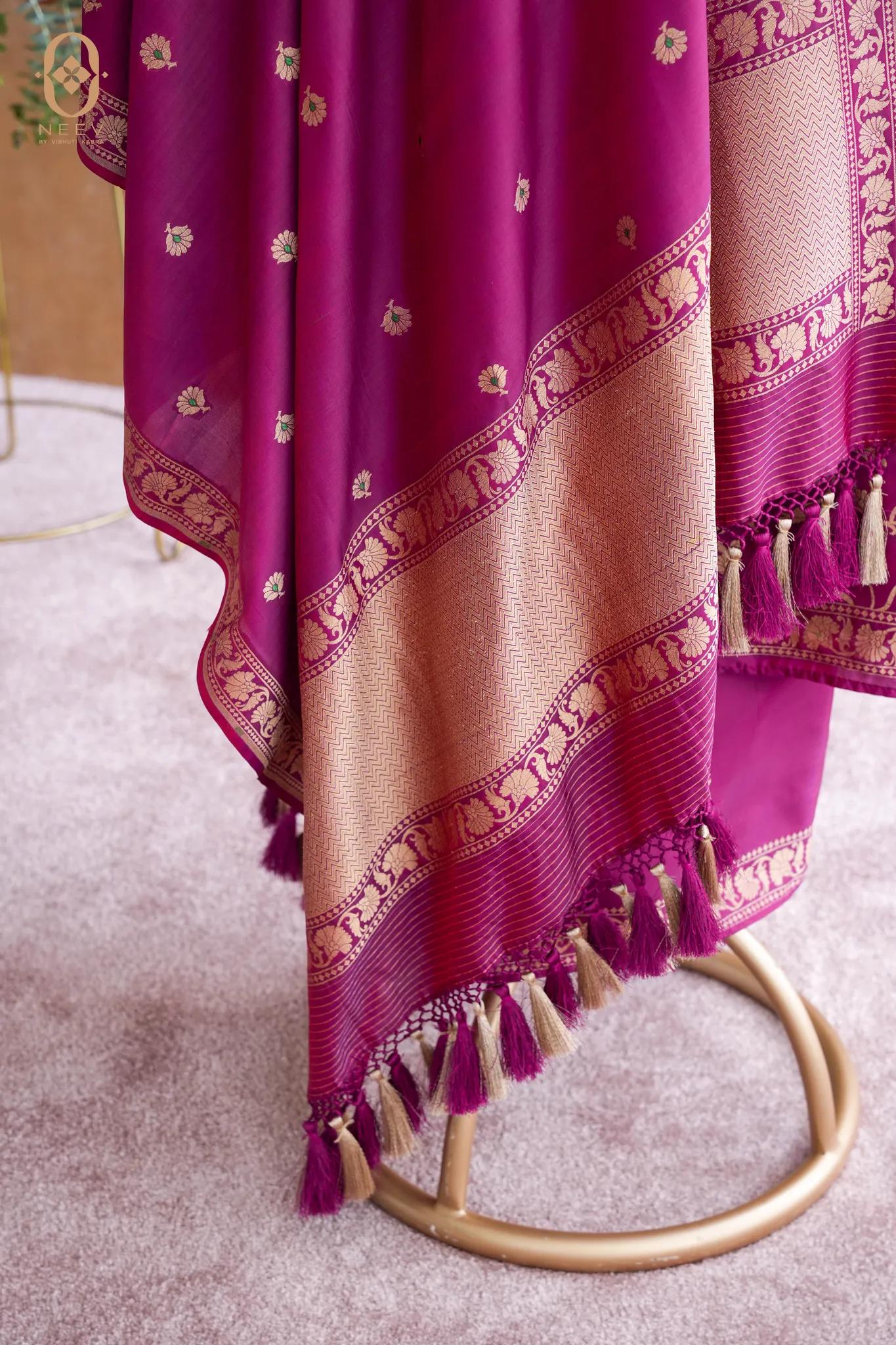 Katan Silk Jaal Suit Set