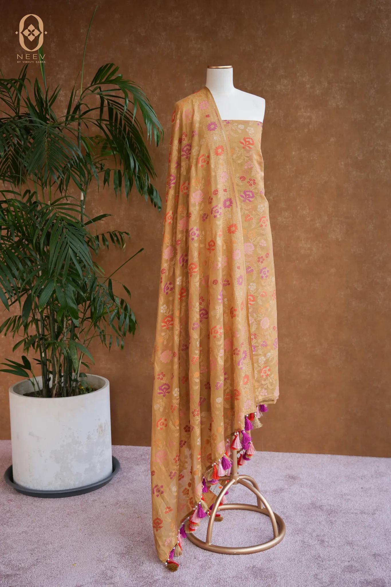 Ektara Cotton Multi Meenakari Suit Set