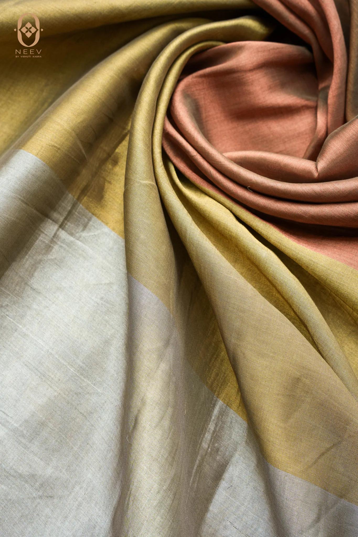 Luminous Multi-Colour Tissue Silk Fabric