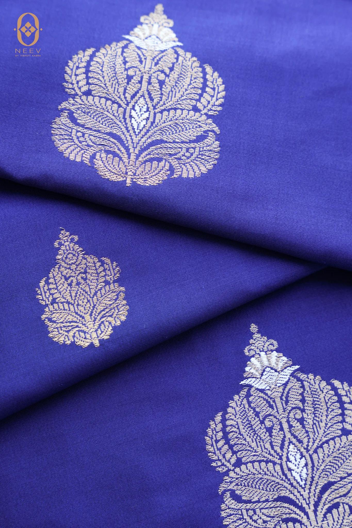 Premium Katan Silk with Sona & Rupa Fabric