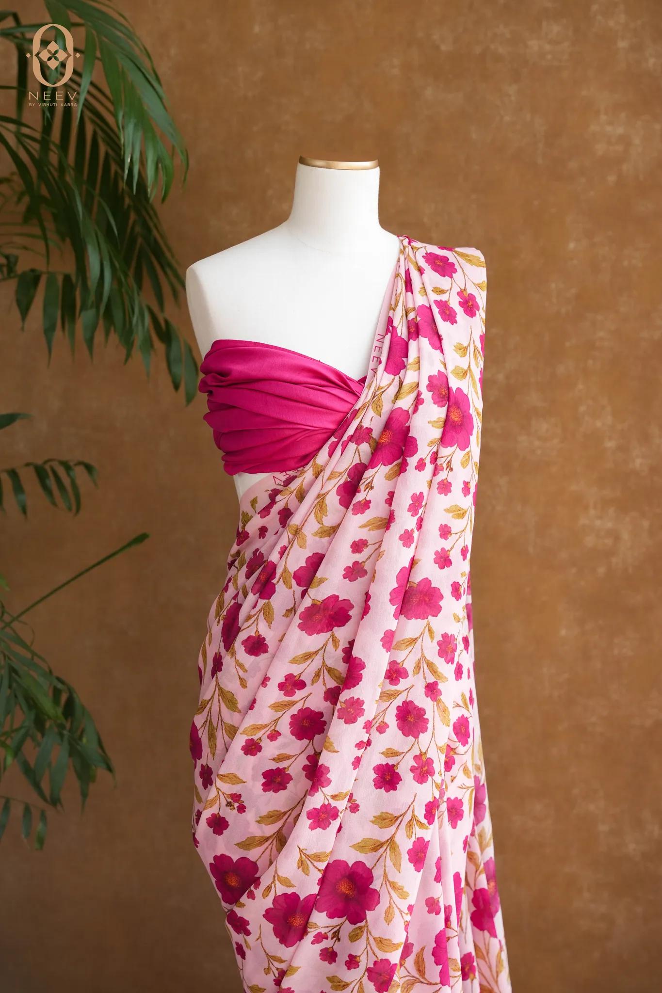 Georgette Floral Saree