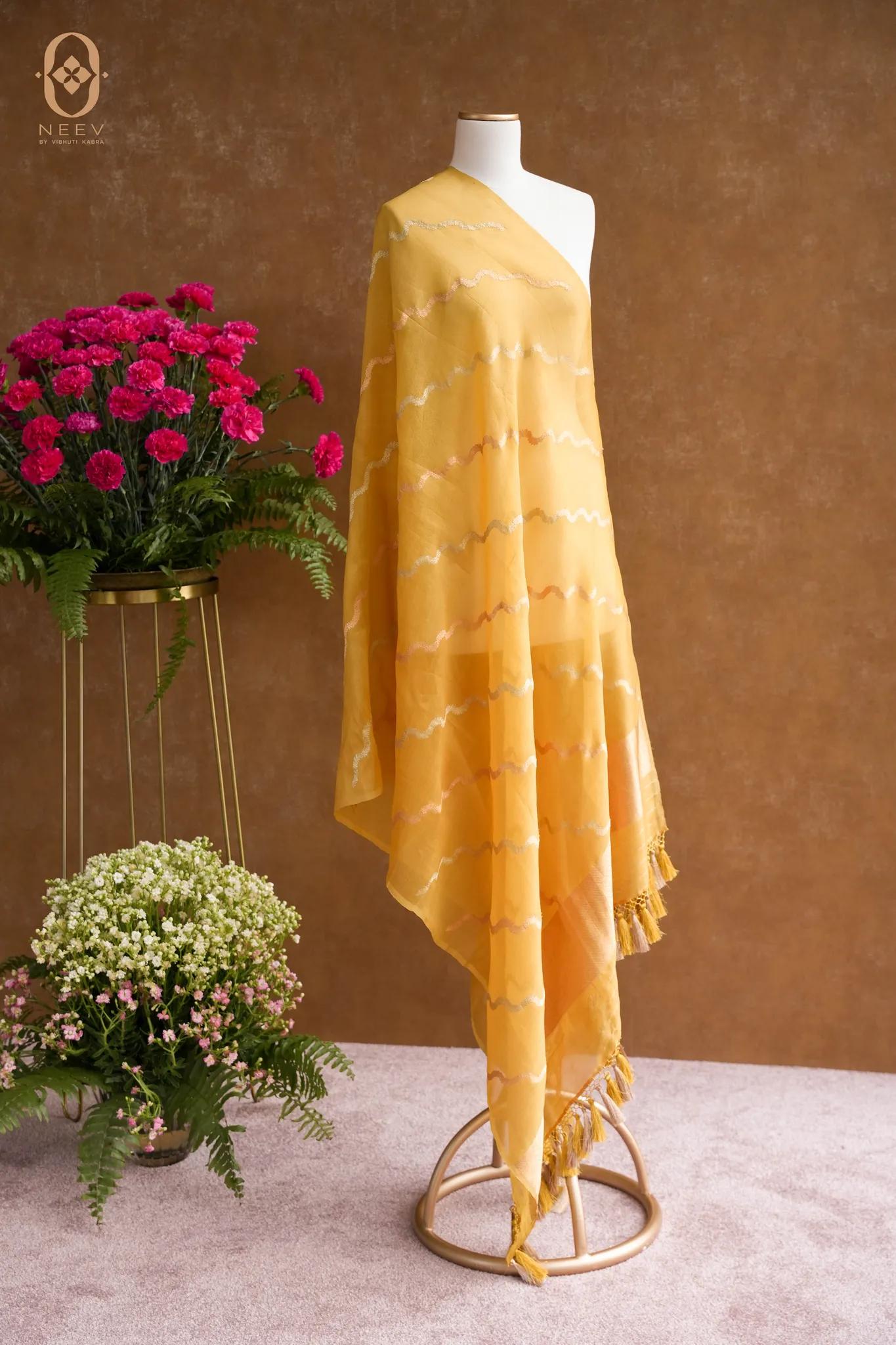 Kora Silk Stripe Dupatta