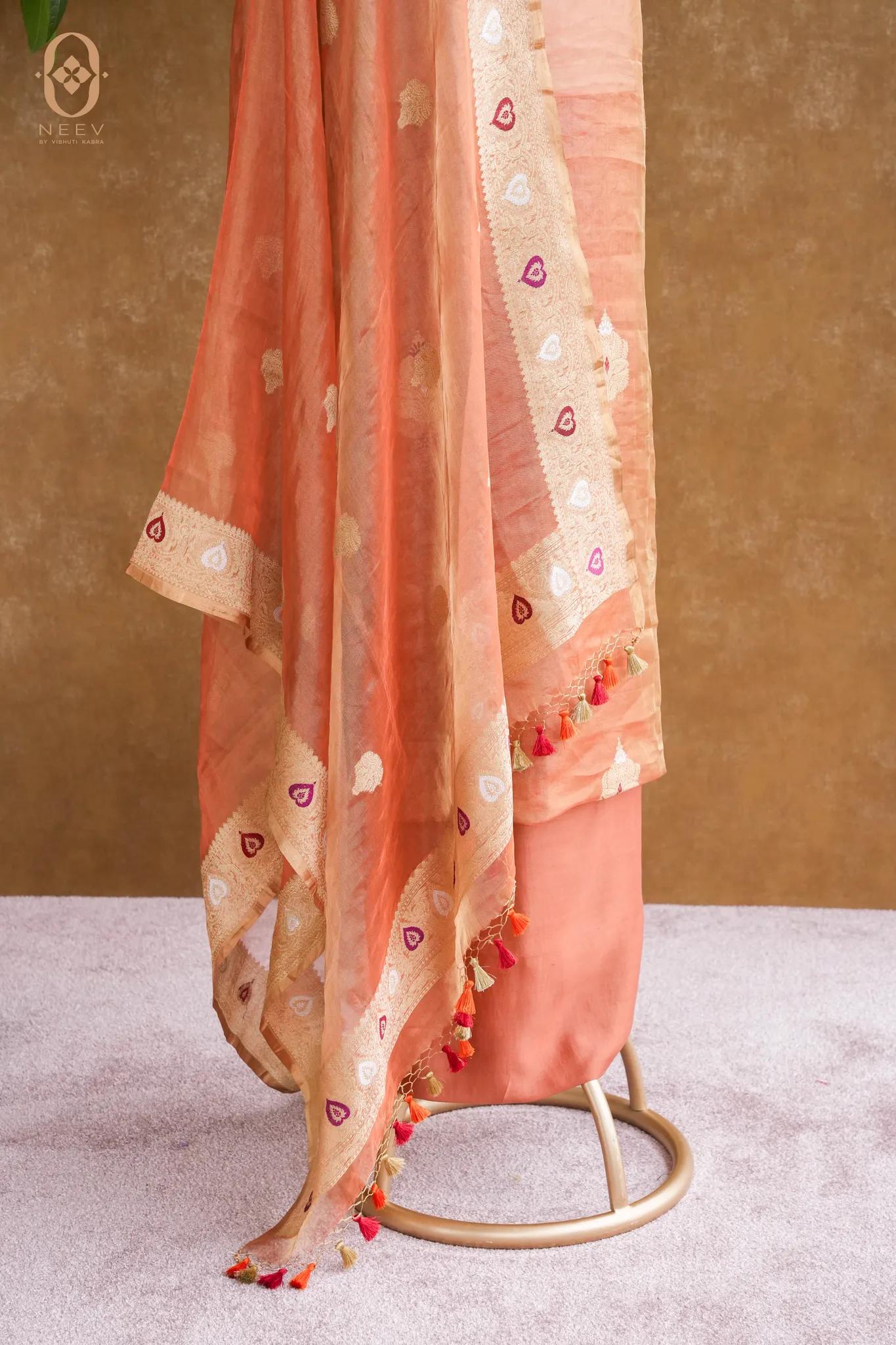 Tissue Silk Meenakari Suit Set