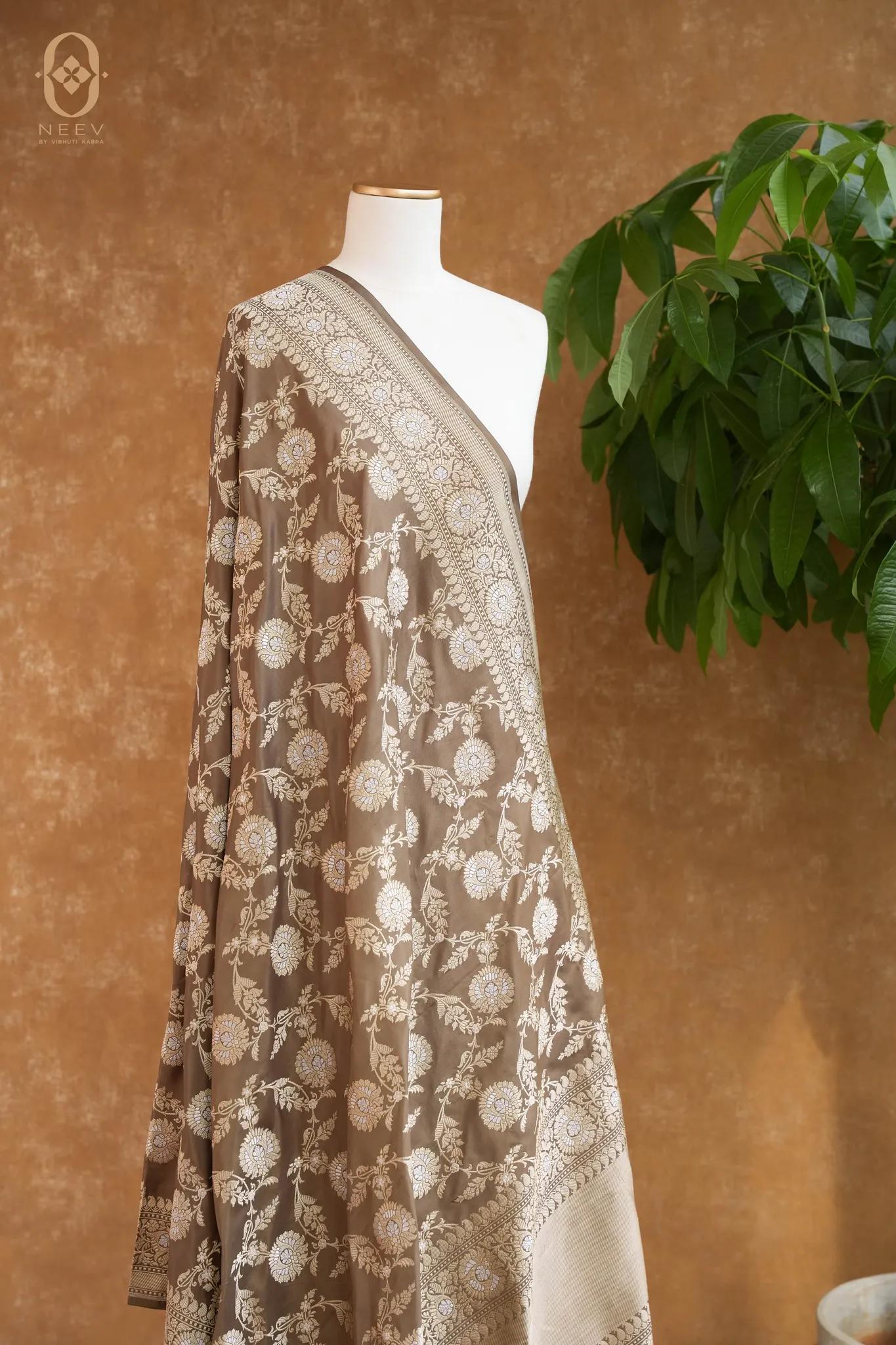Premium Katan Silk Sona Rupa Jaal Dupatta