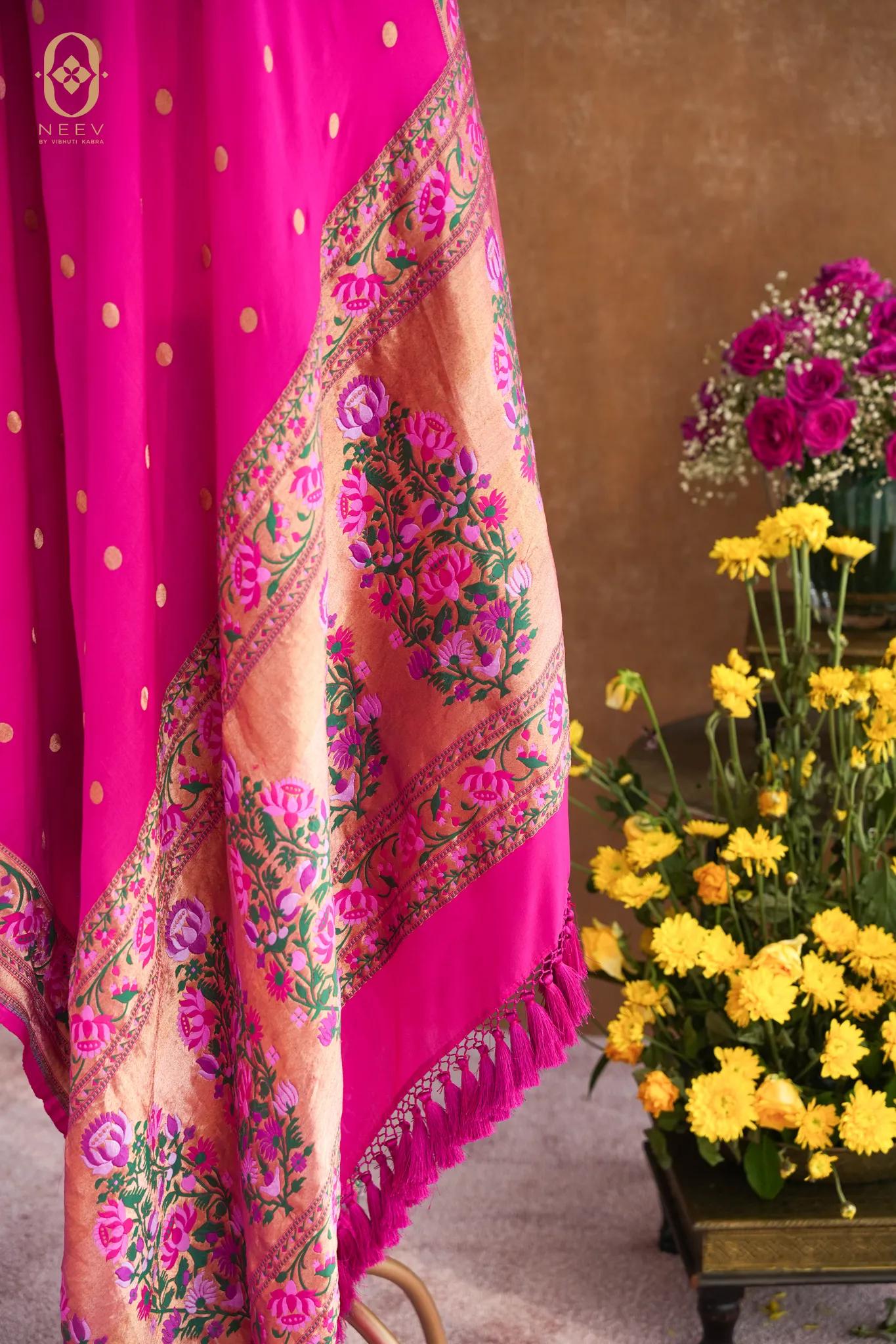 Georgette Meenakari Dupatta