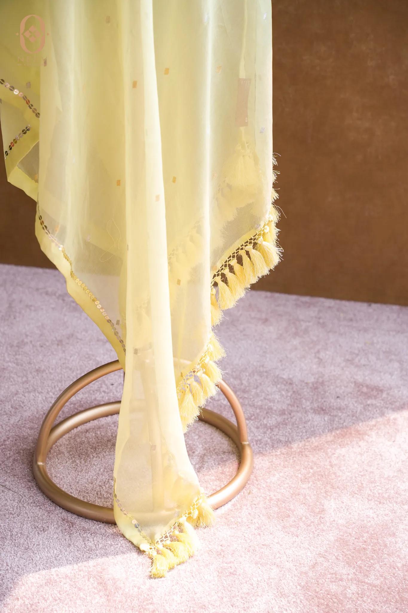 Kora Silk Handwork Dupatta