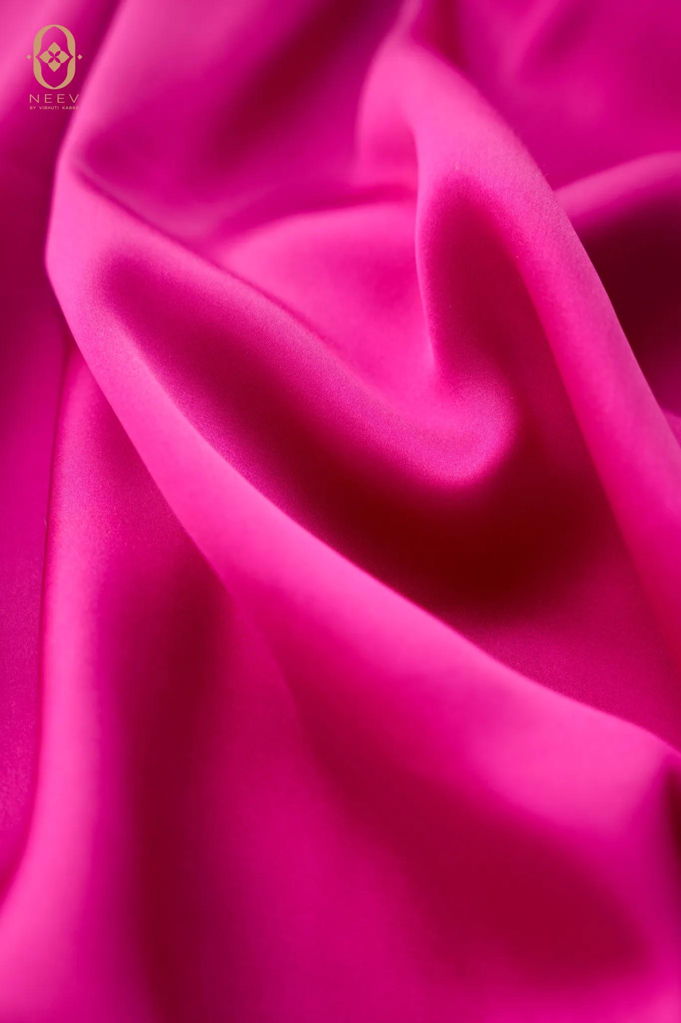 Fire Fly Fuchsia Pink Satin Fabric