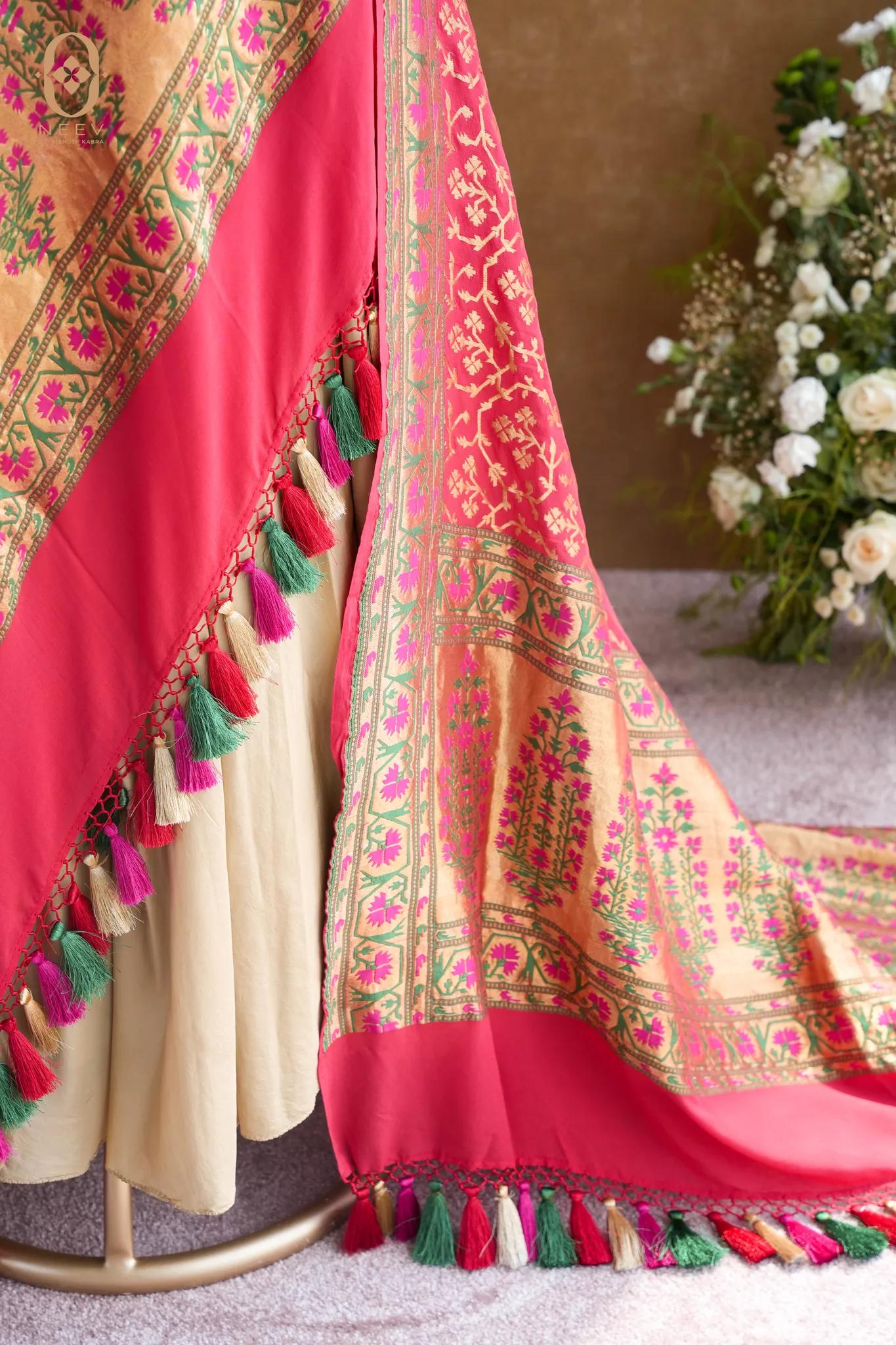 Georgette Jaal Paithani Dupatta