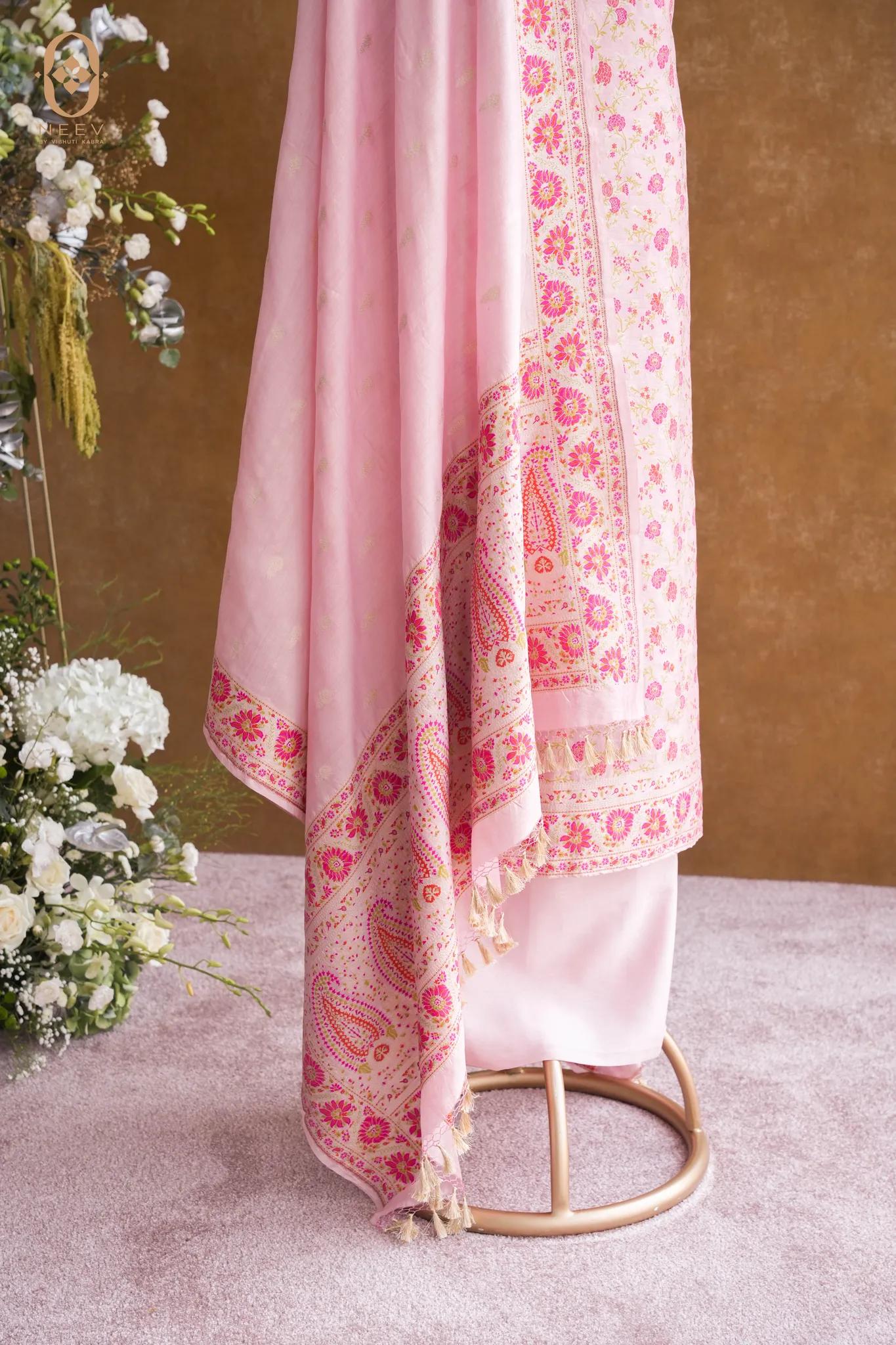 Kora Silk Meenakari Suit Set