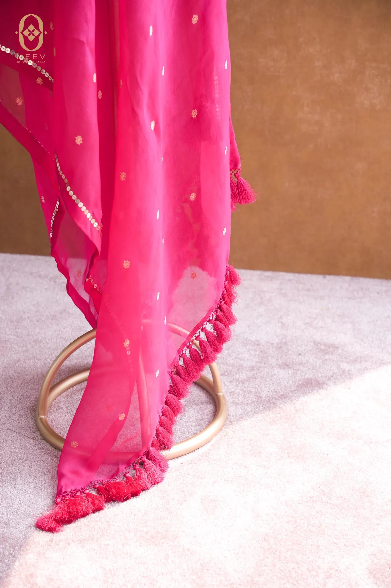 Kora Silk Handwork Dupatta