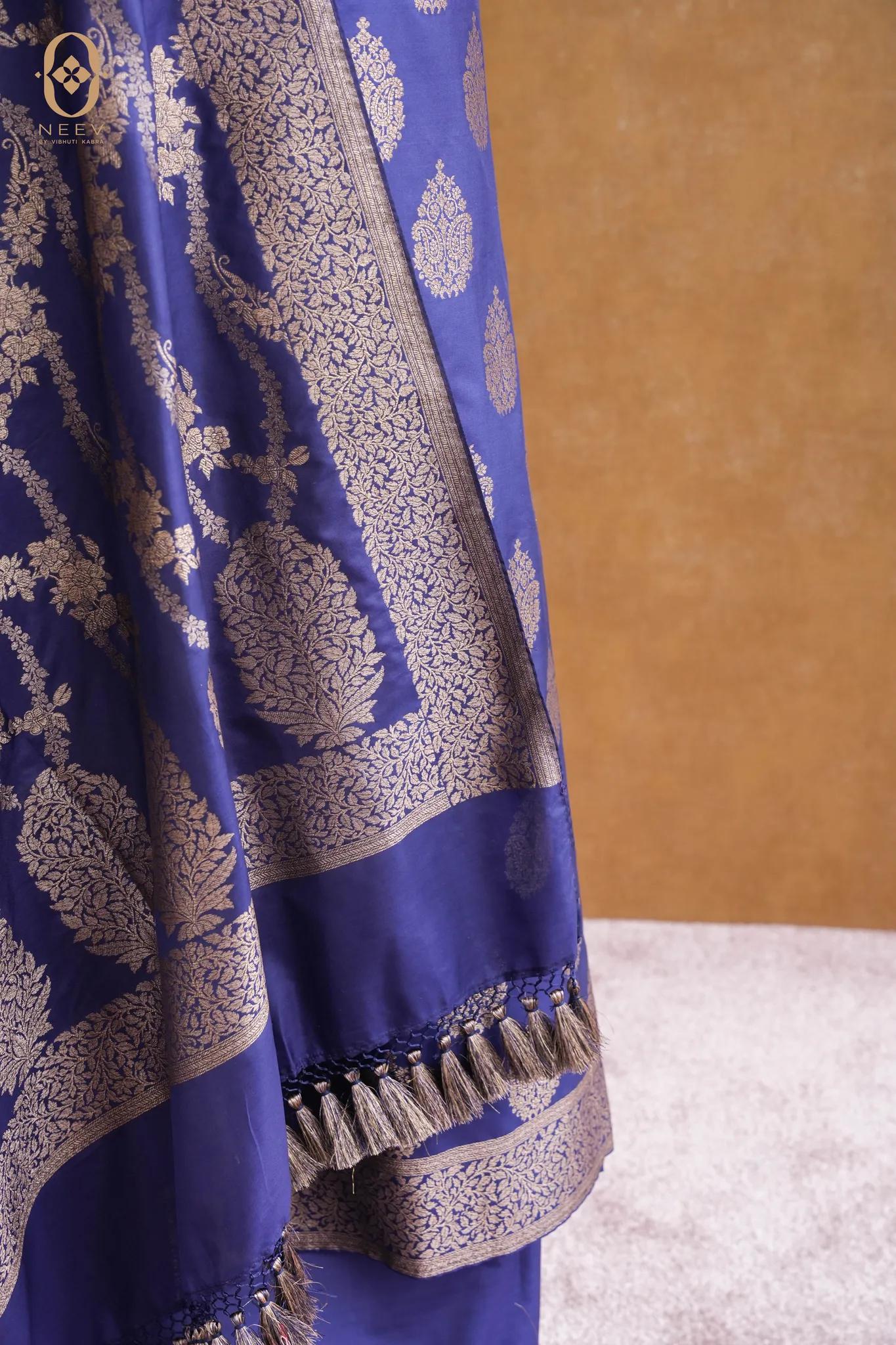 Katan Silk Antique Zari Suit Set