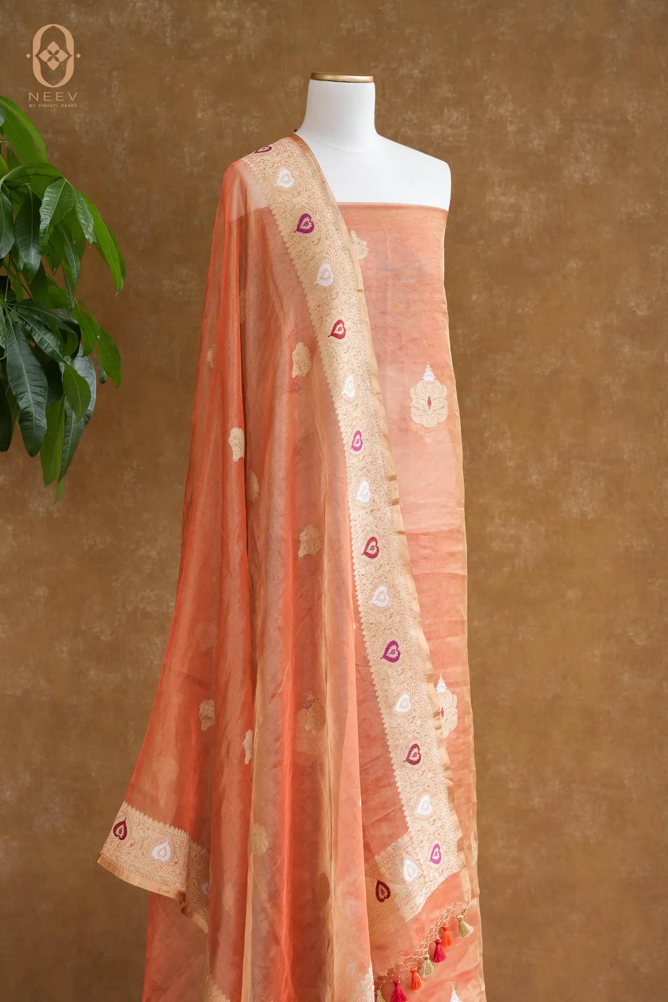 Tissue Silk Meenakari Suit Set