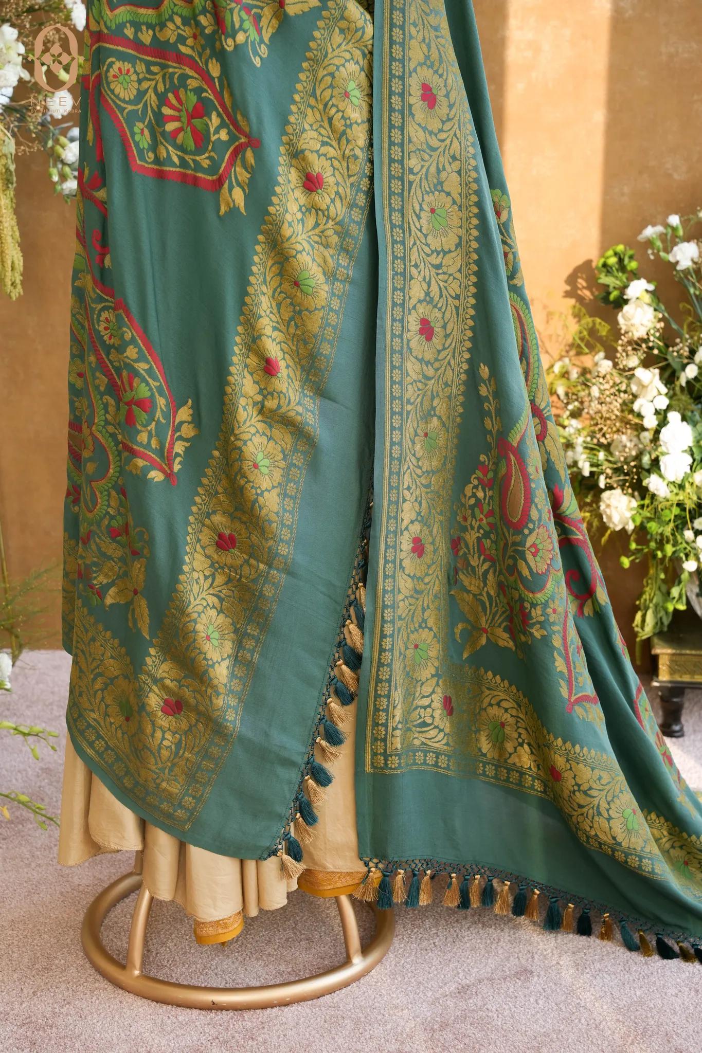 Georgette Multi Meenakari Dupatta