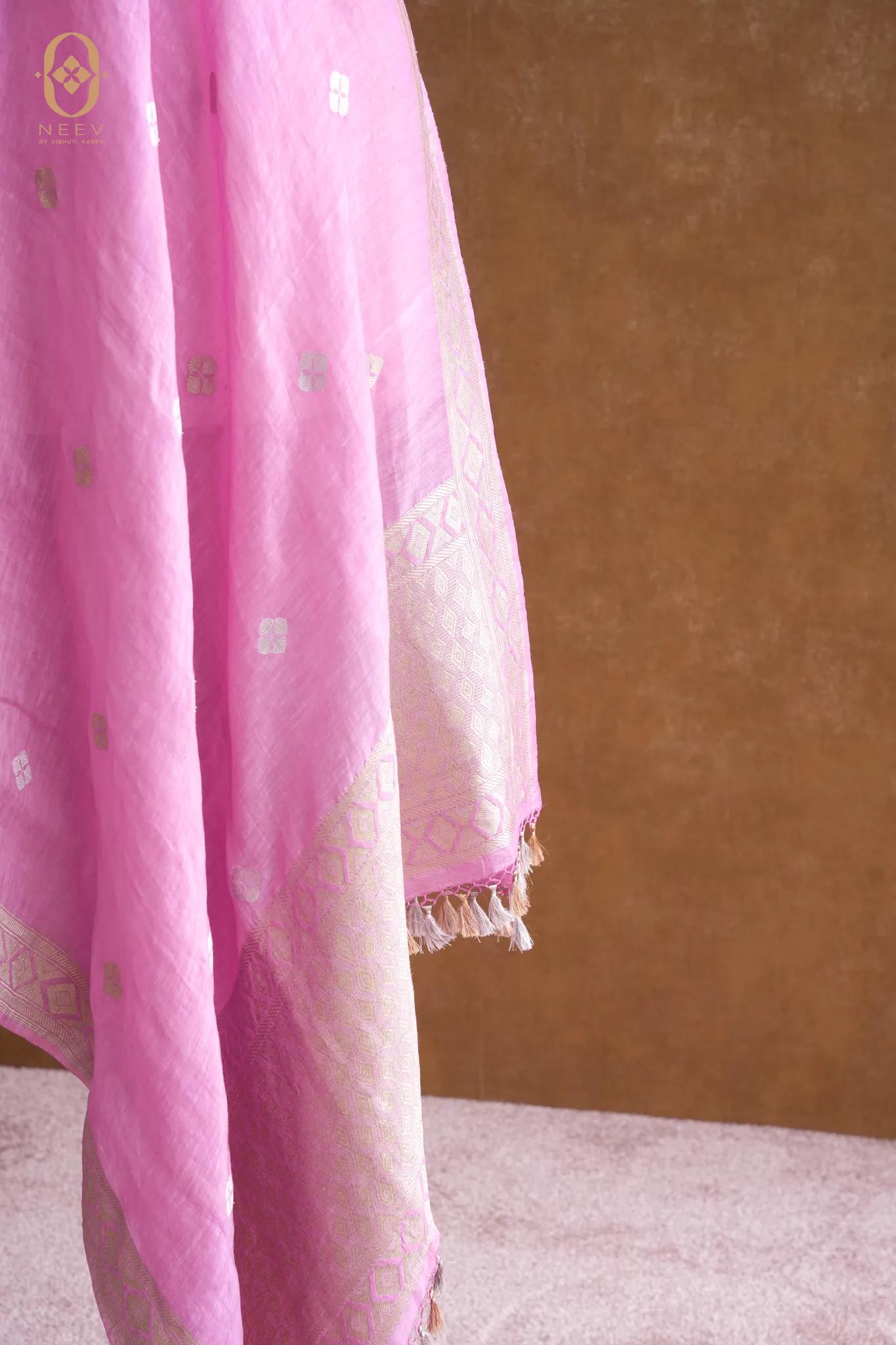 Neev Boota Linen Dupatta