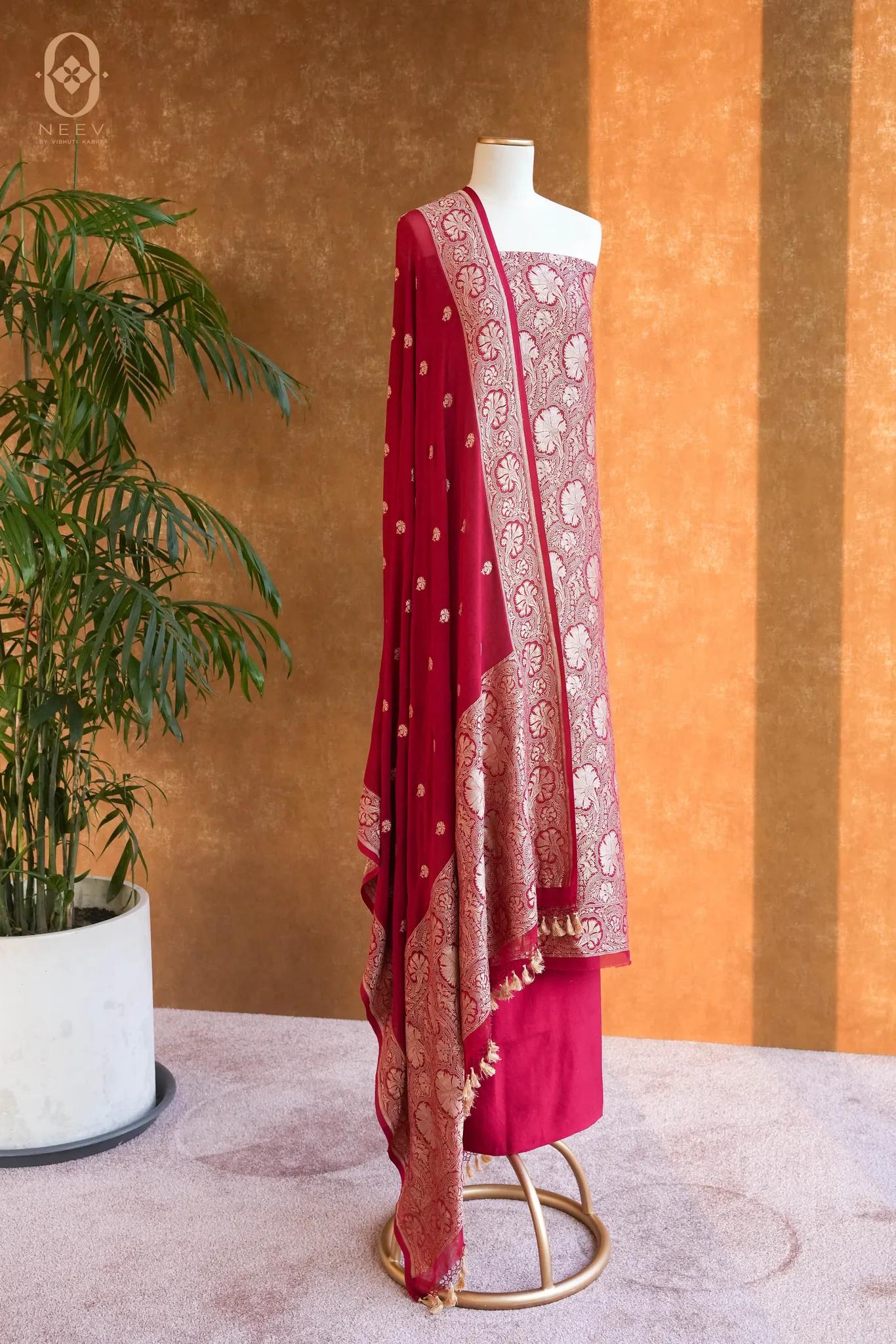 Georgette Brocade Suit Set
