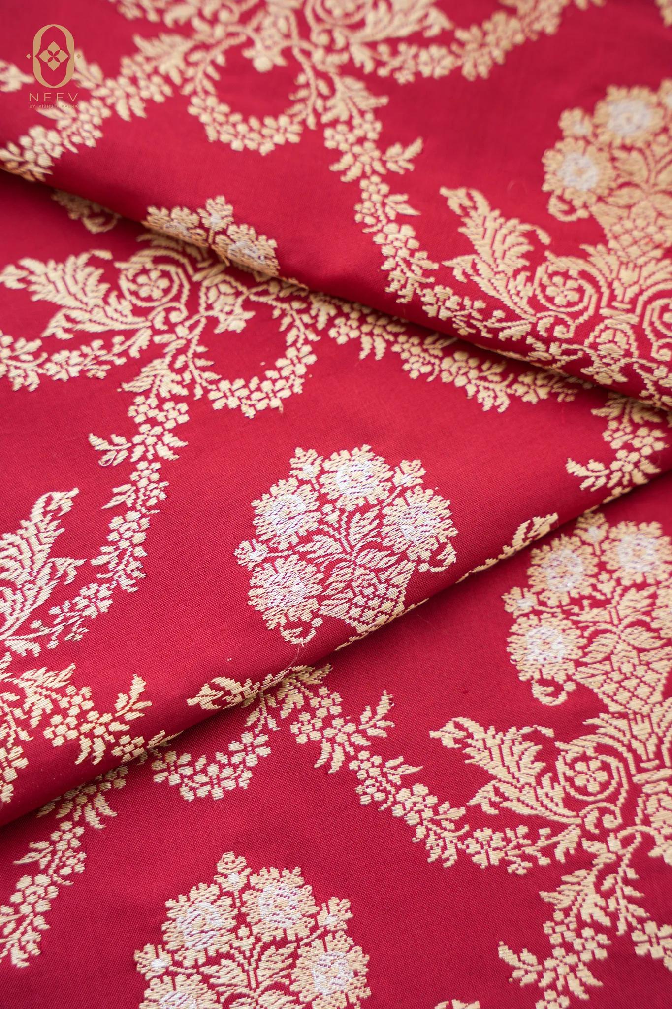 Sachi Zari Sona Rupa Jaal Intricate Fabric