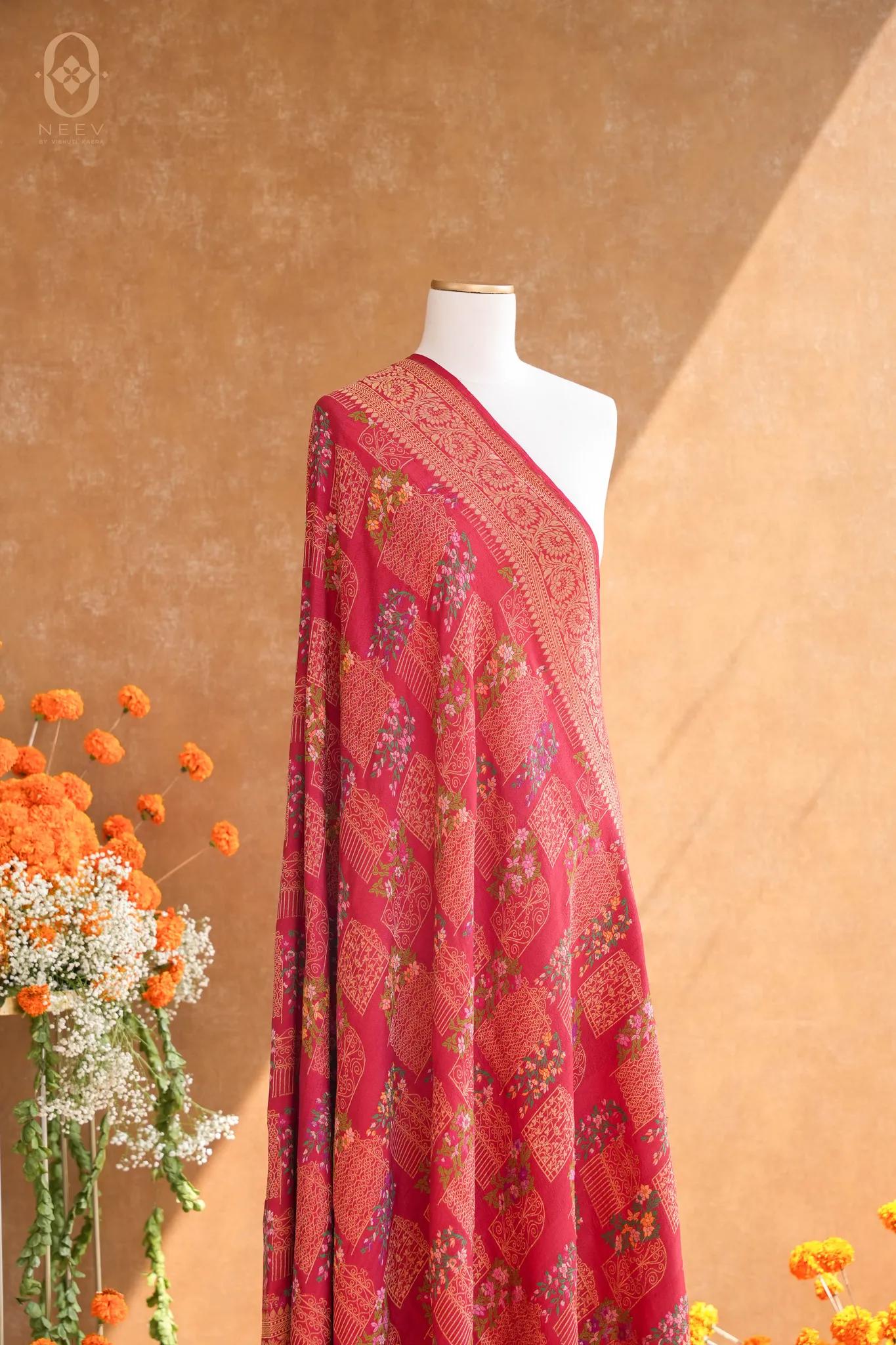 Munga Silk Meenakari Dupatta