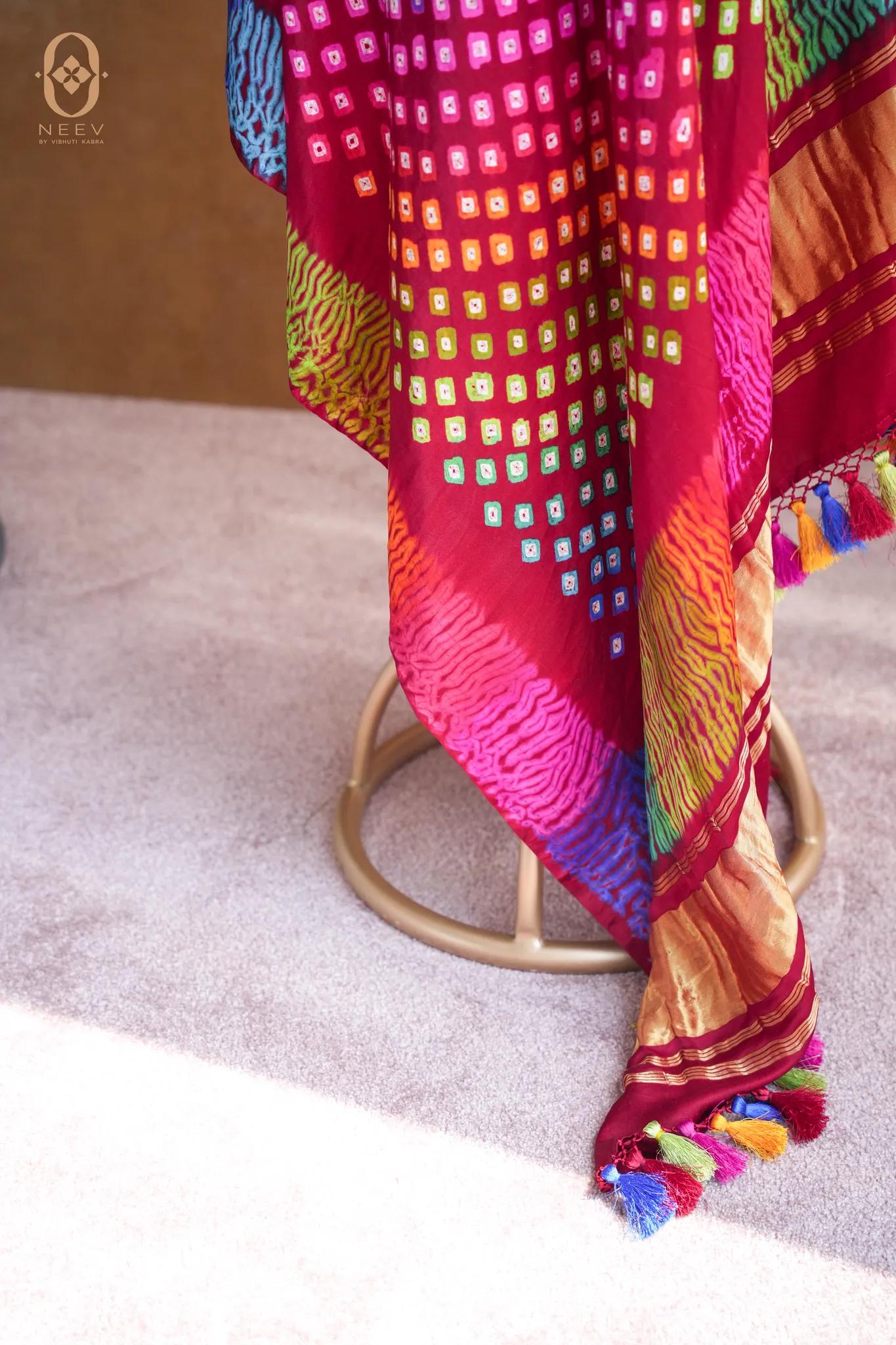 Gaji Silk Shibori Dupatta