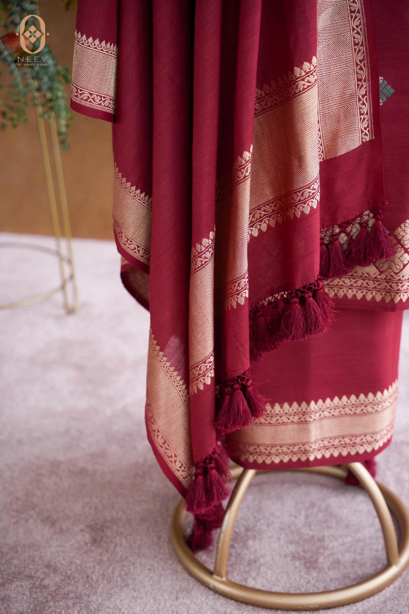 Ektara Munga Silk Phulkari Suit Set