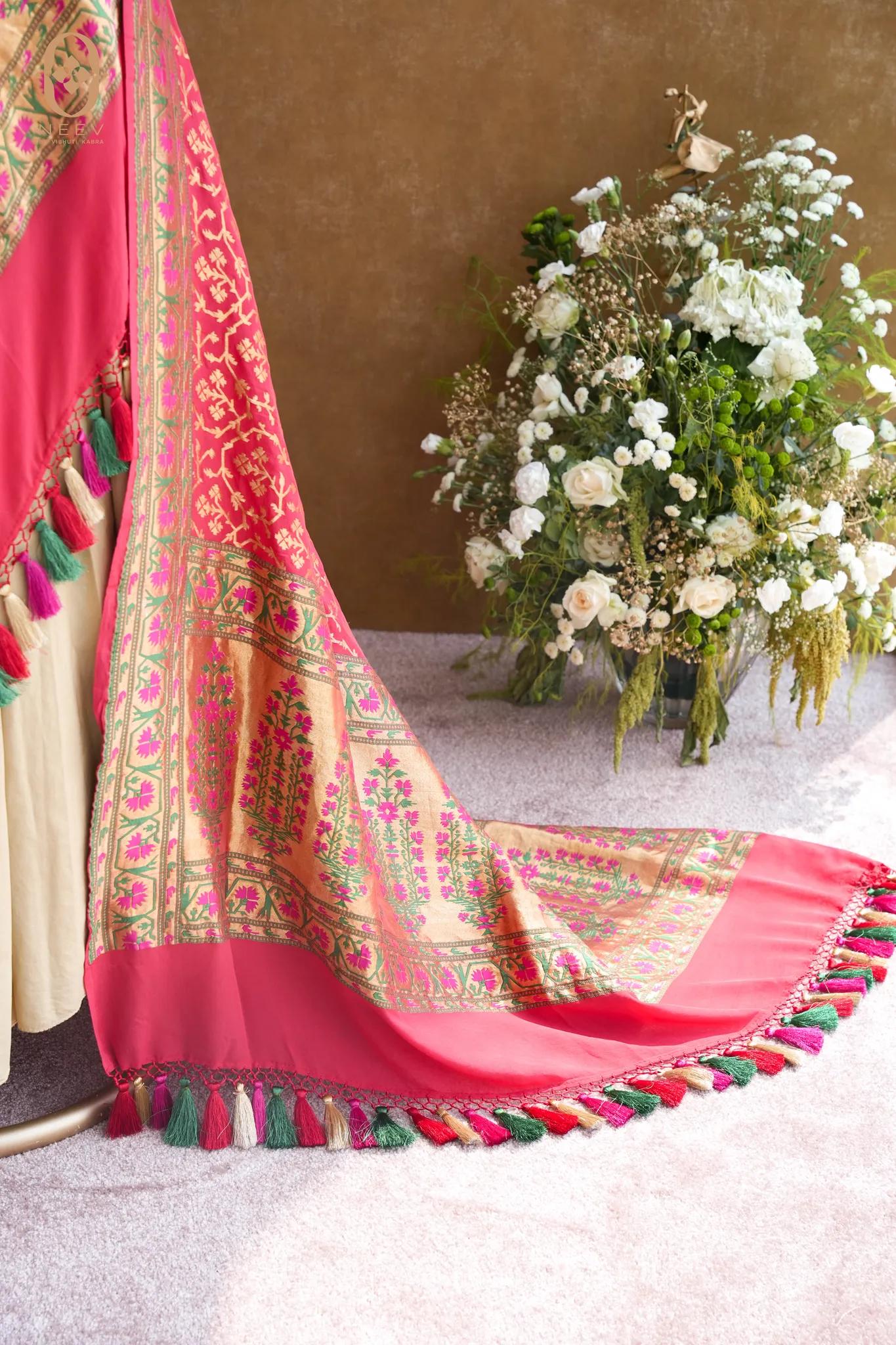 Georgette Jaal Paithani Dupatta