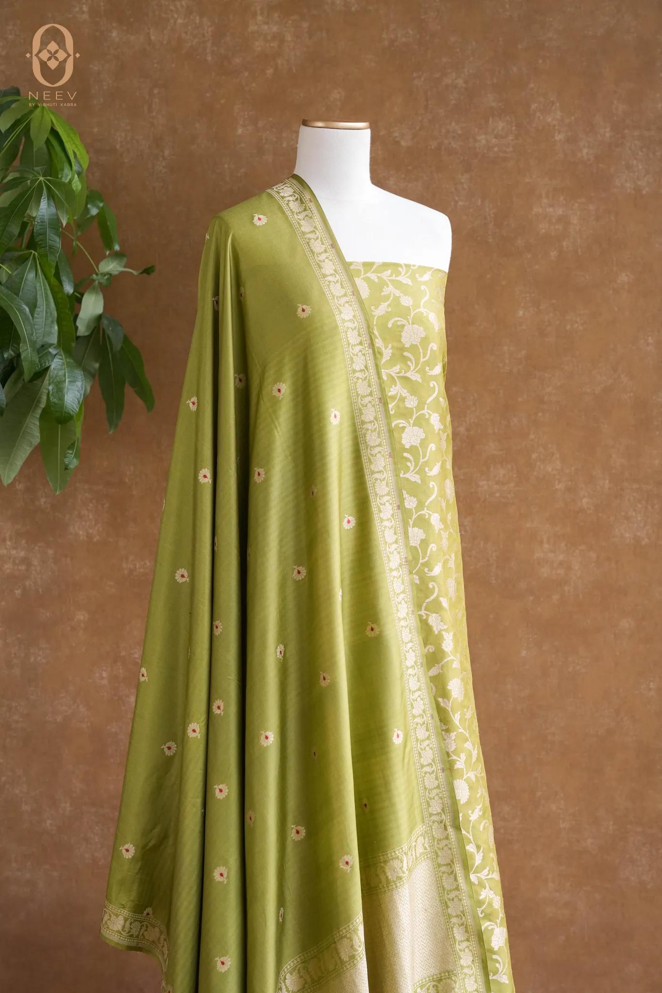 Katan Silk Jaal Suit Set