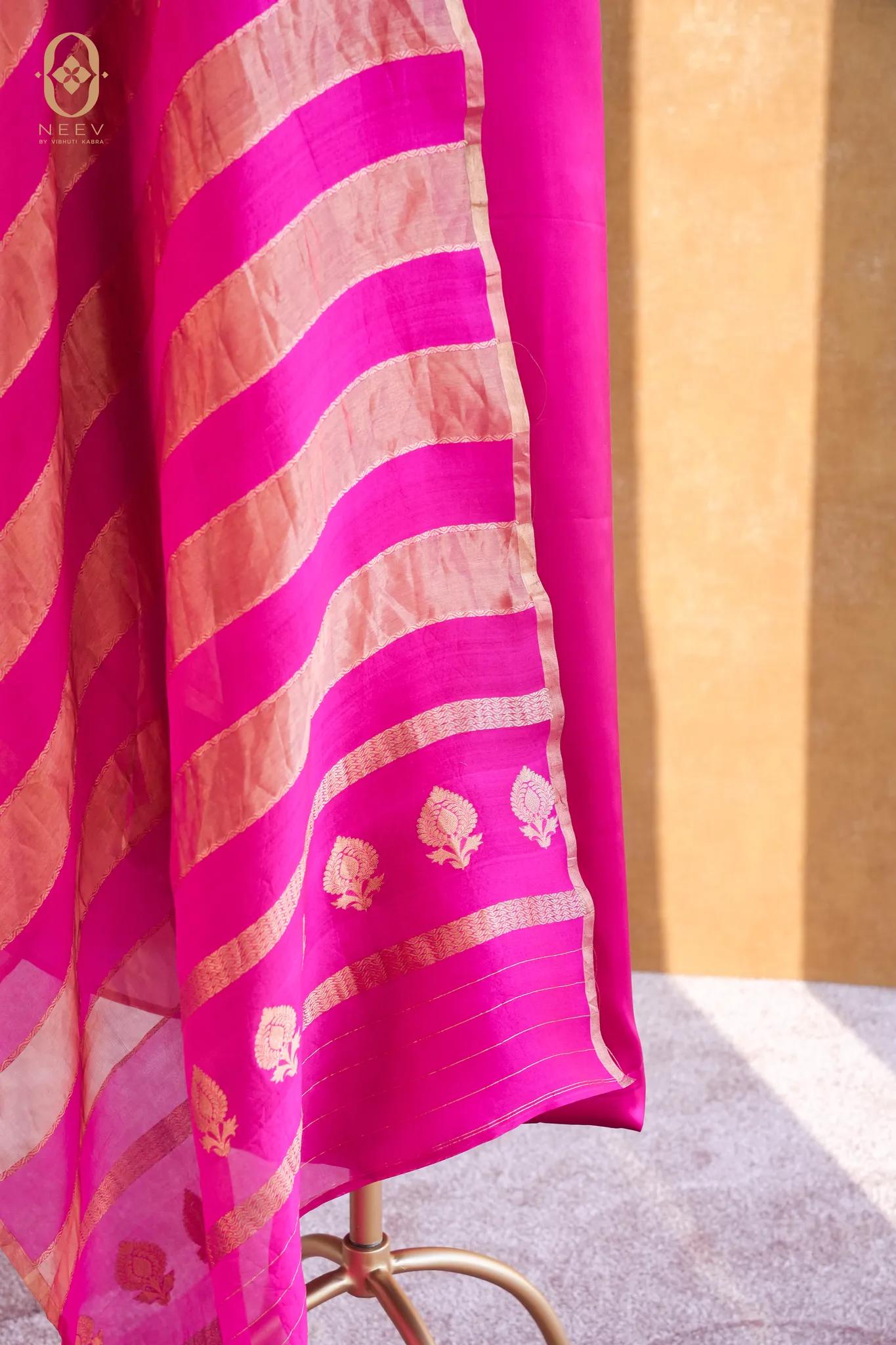Fire Fly Fuchsia Pink Satin Suit Set