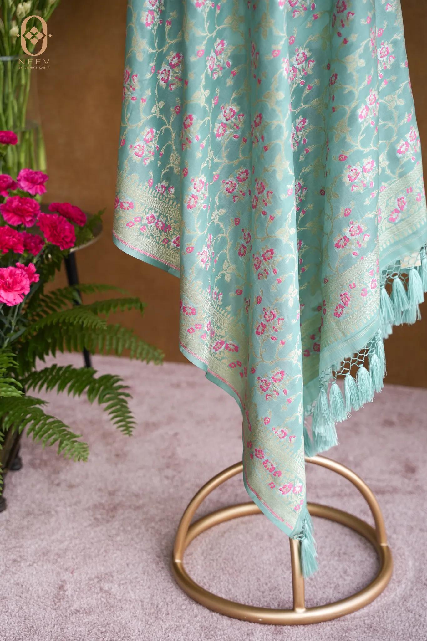Katan Silk Meenakari Dupatta