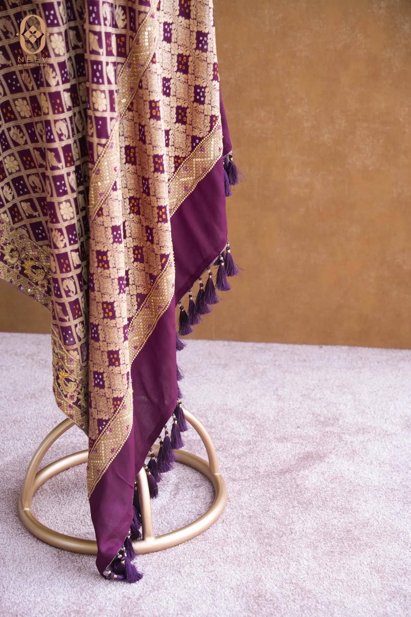 Bandhani Georgette Handwork Dupatta