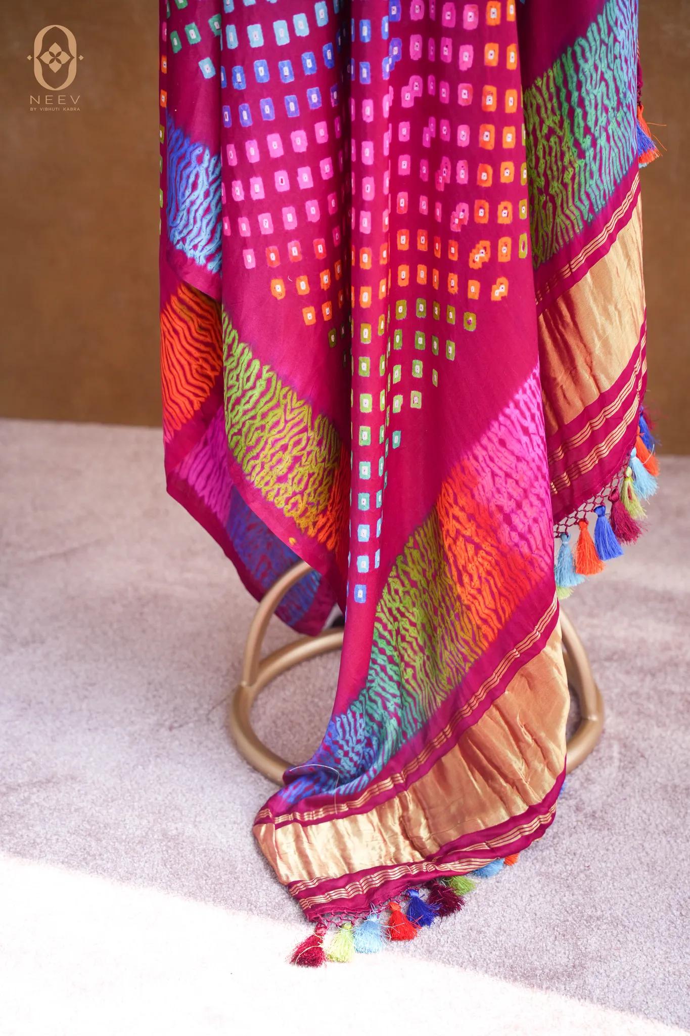 Gaji Silk Shibori Dupatta
