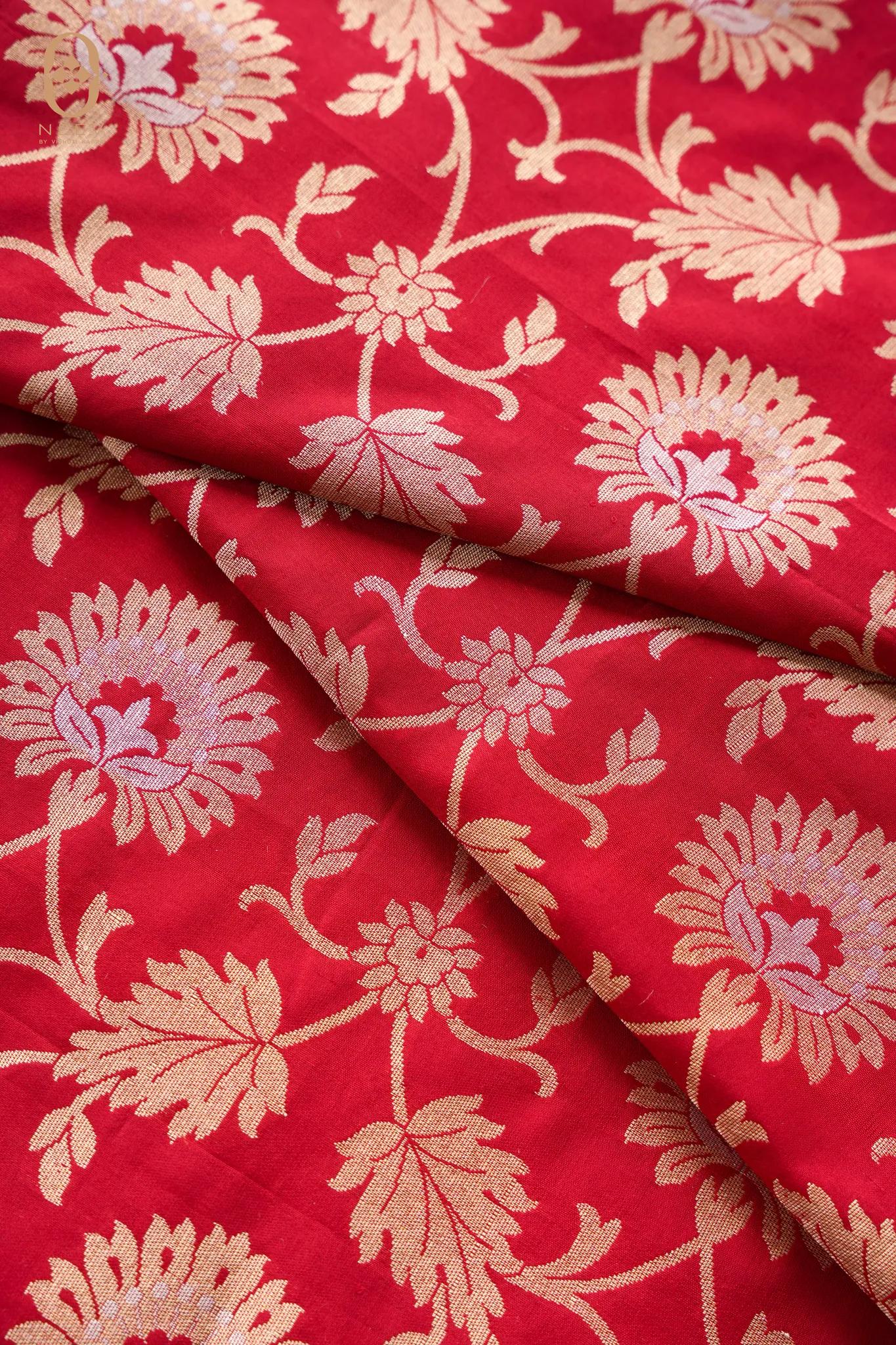 Katan Silk Jaal Fabric
