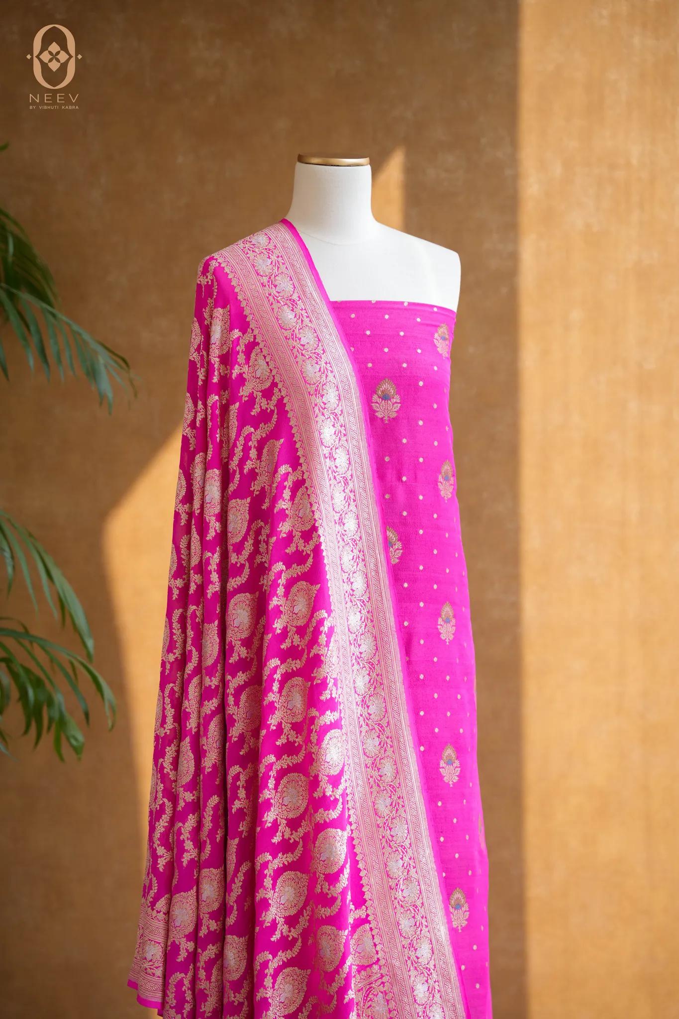 Munga Tassar Meenakari Suit Set