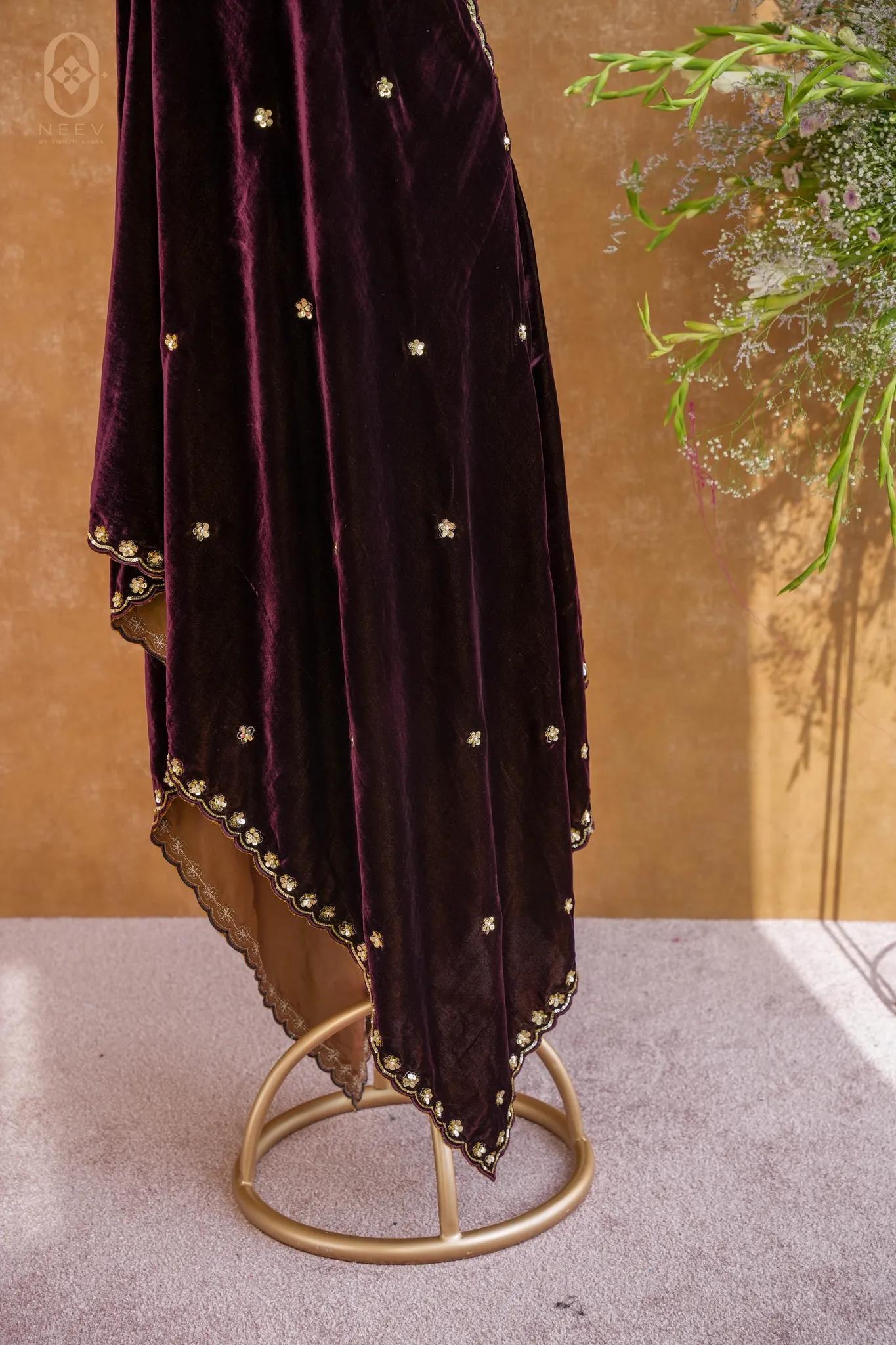 Velvet Handwork Dupatta