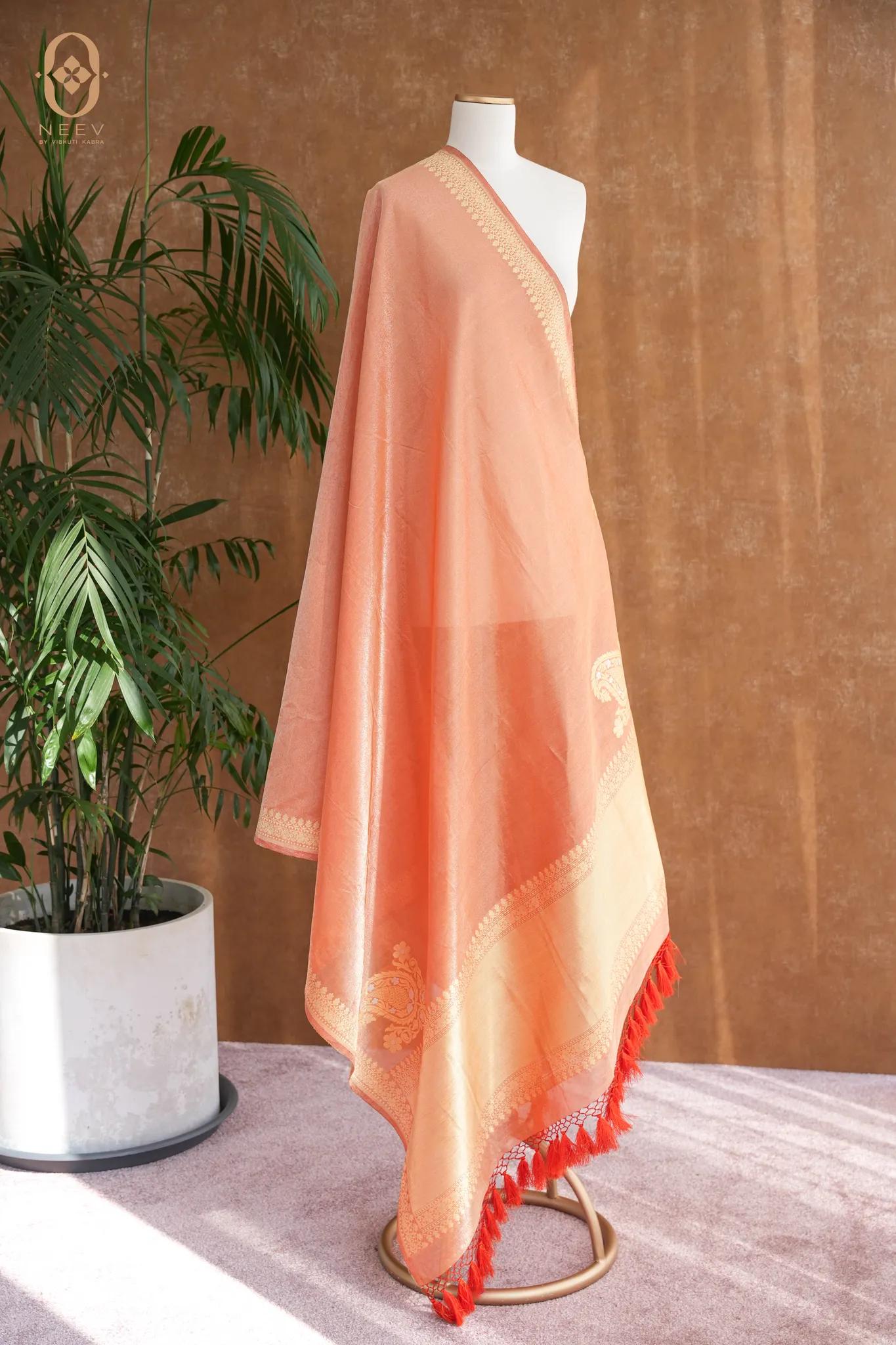 Tissue Silk Konia Border Dupatta