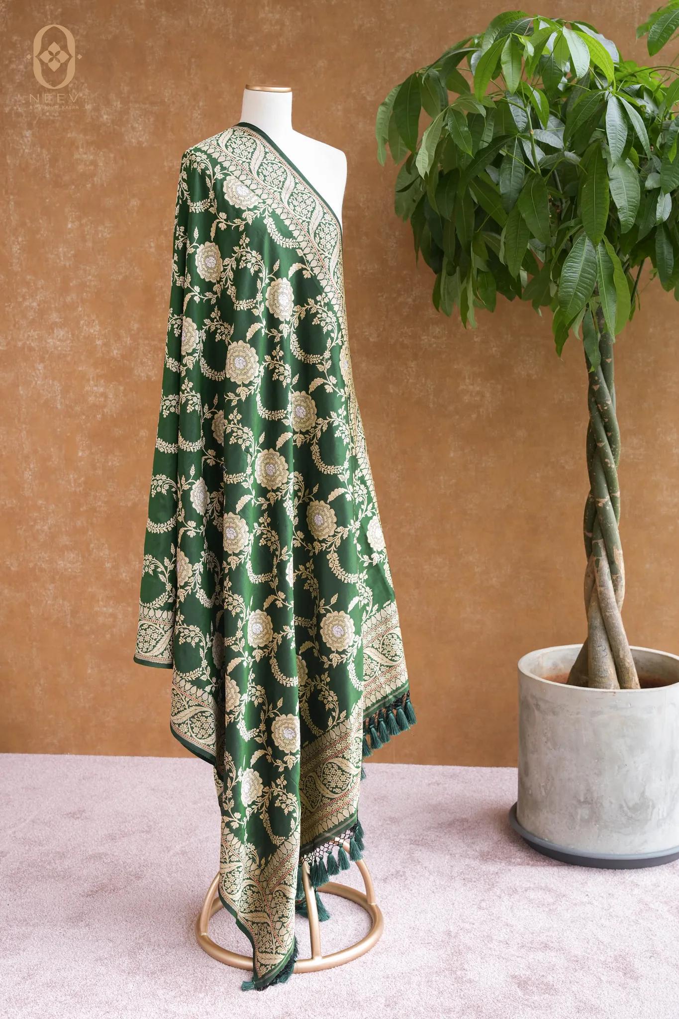 Premium Katan Silk Sona Rupa Jaal Dupatta