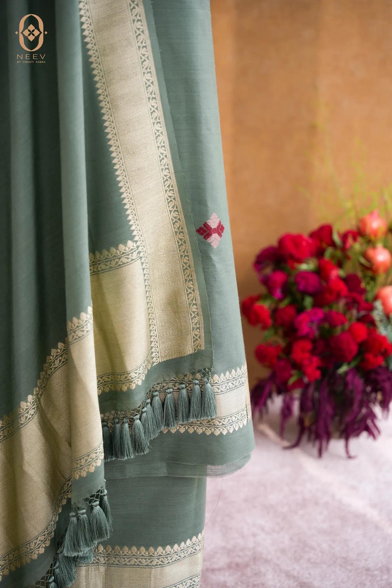Ektara Munga Silk Phulkari Suit Set