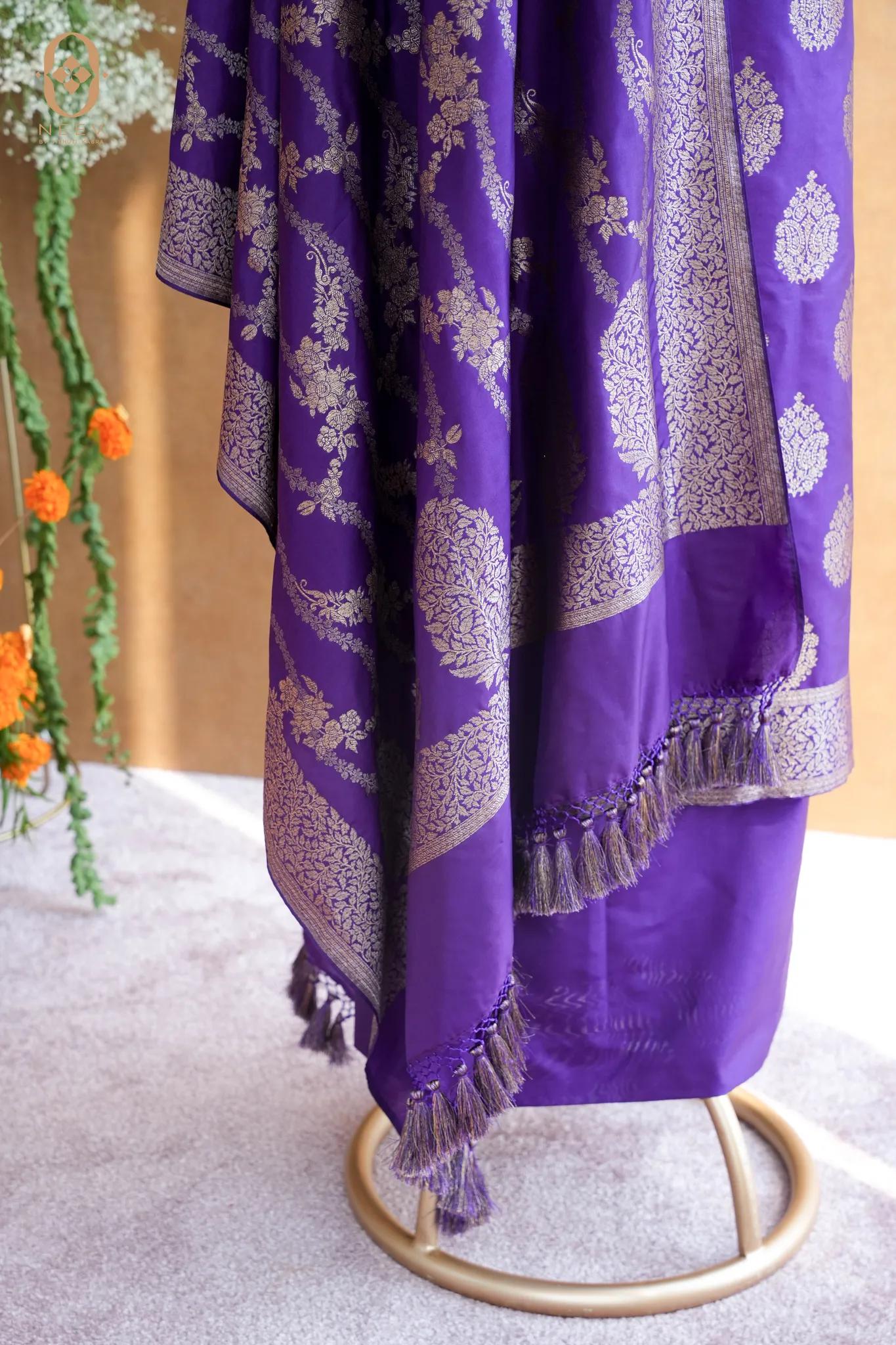 Katan Silk Antique Zari Suit Set