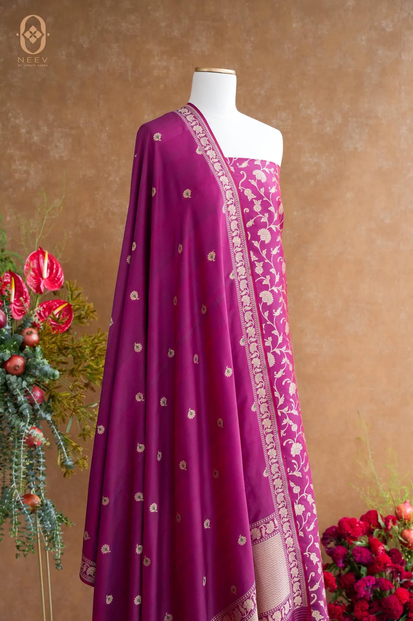 Katan Silk Jaal Suit Set