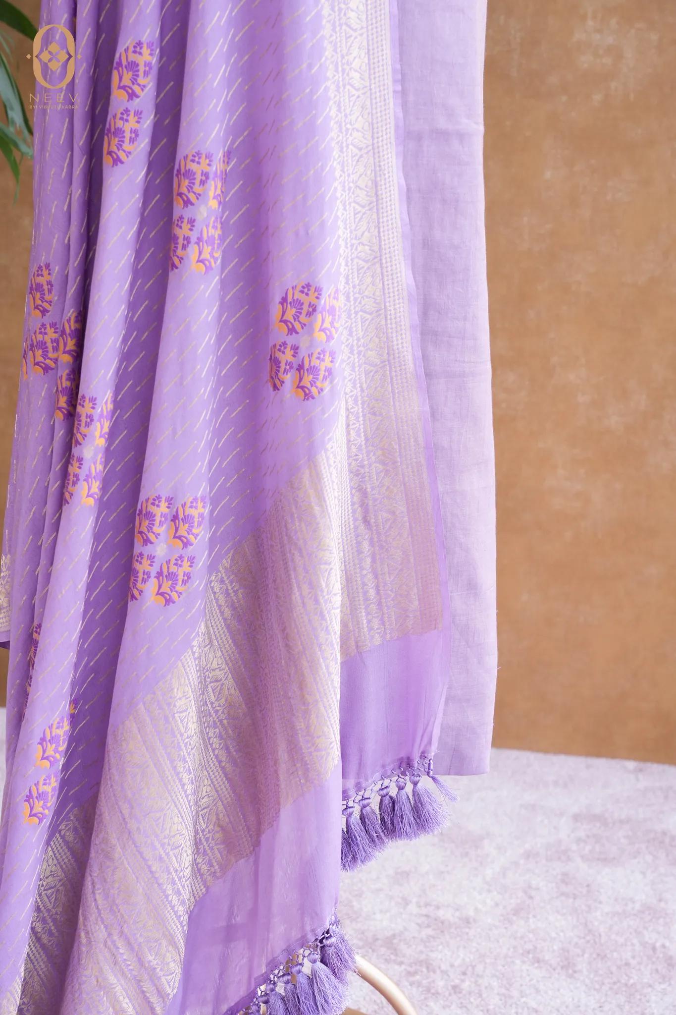 Multi Meenakari Munga Silk Suit Set