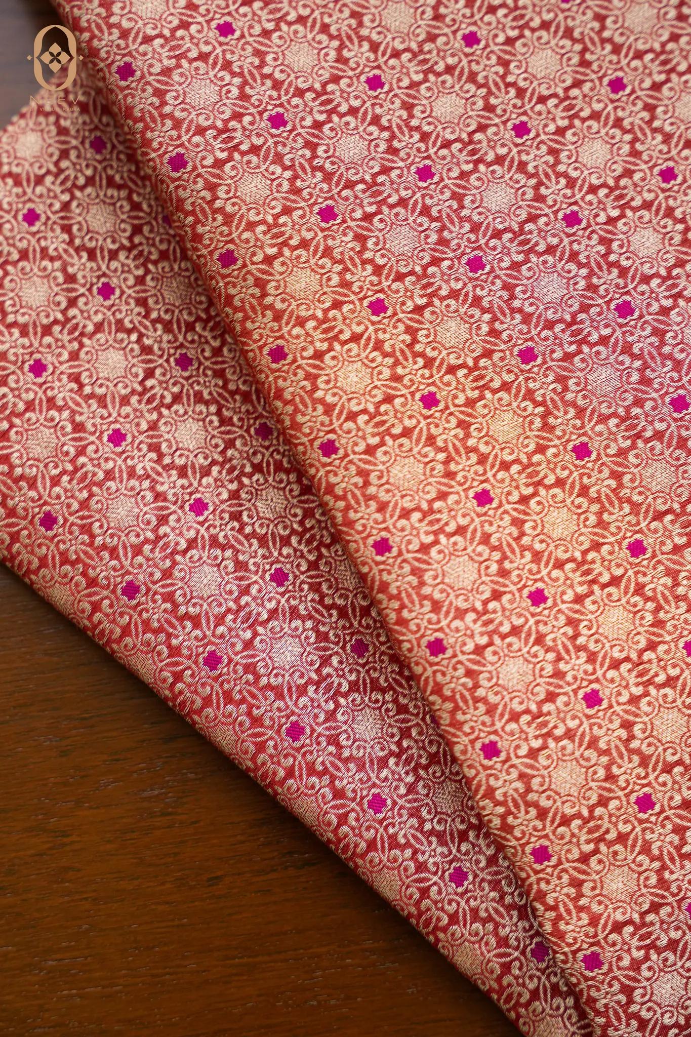 Neev Bestseller- Premium Cotton Brocade Jaal Fabric