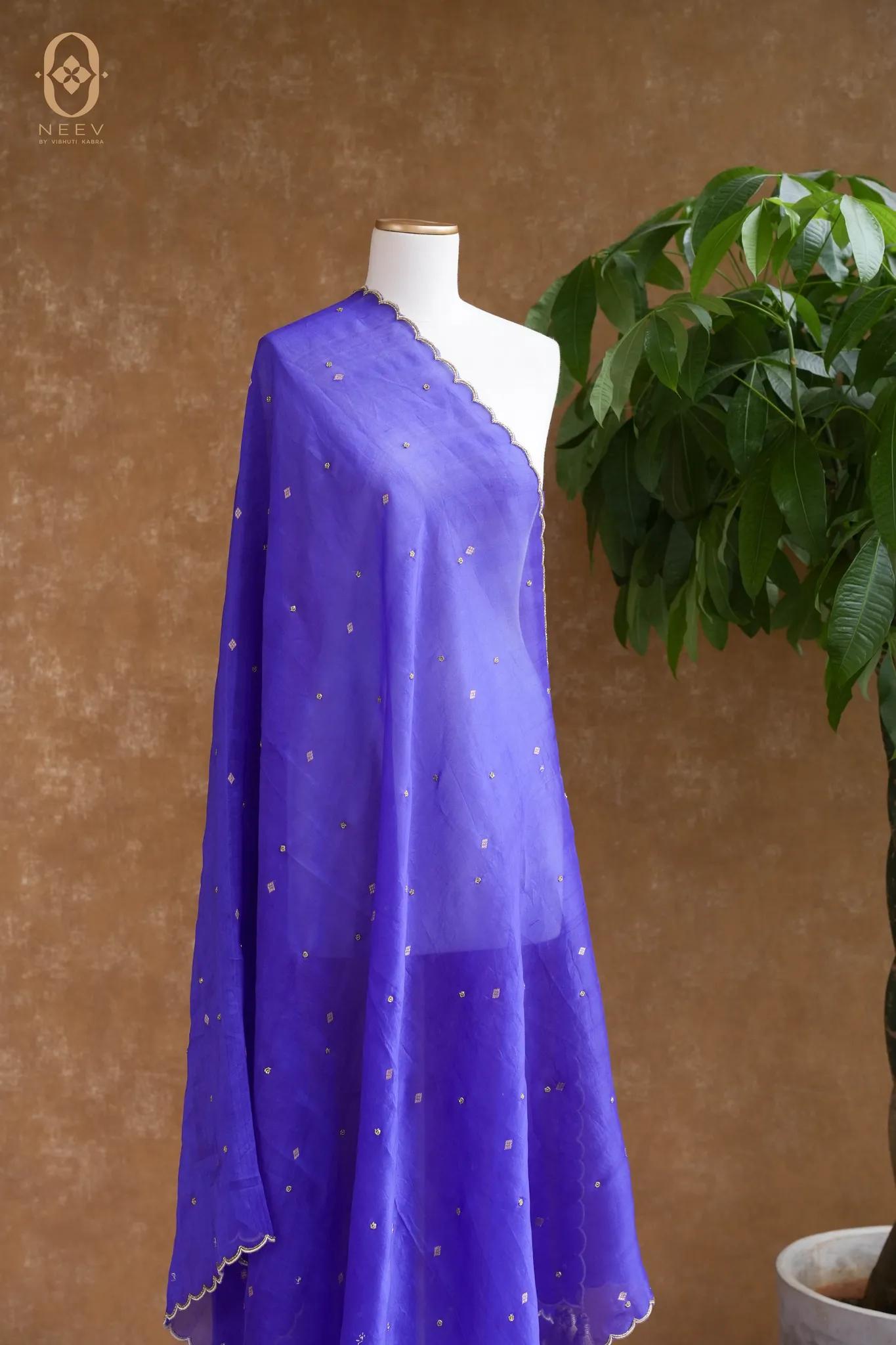Kora Silk Handwork Dupatta