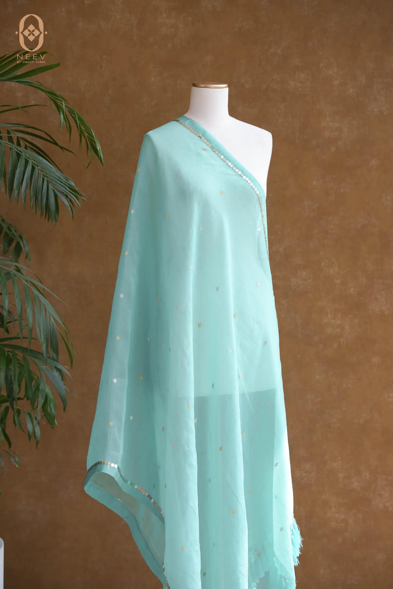 Kora Silk Handwork Dupatta