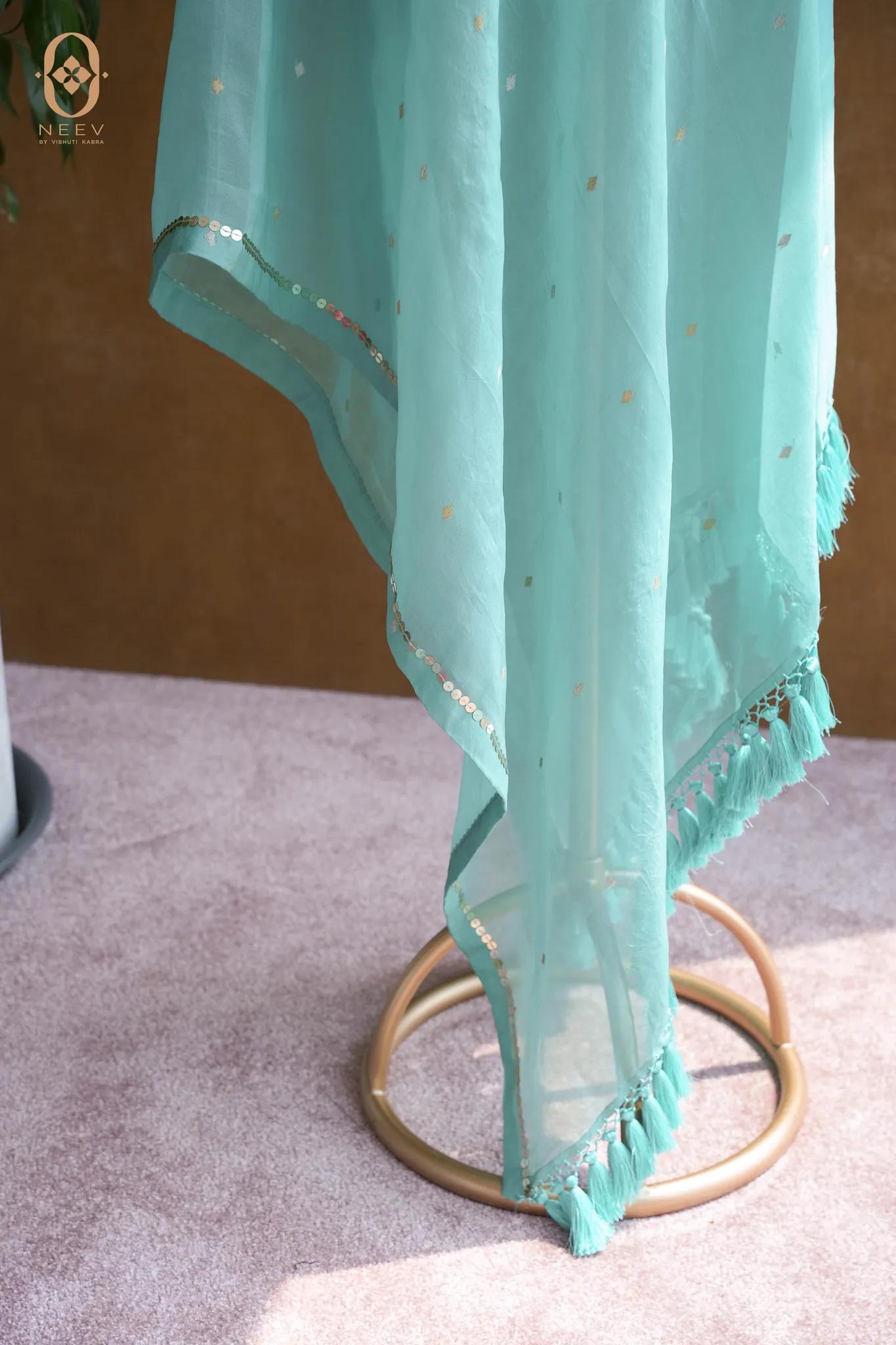 Kora Silk Handwork Dupatta