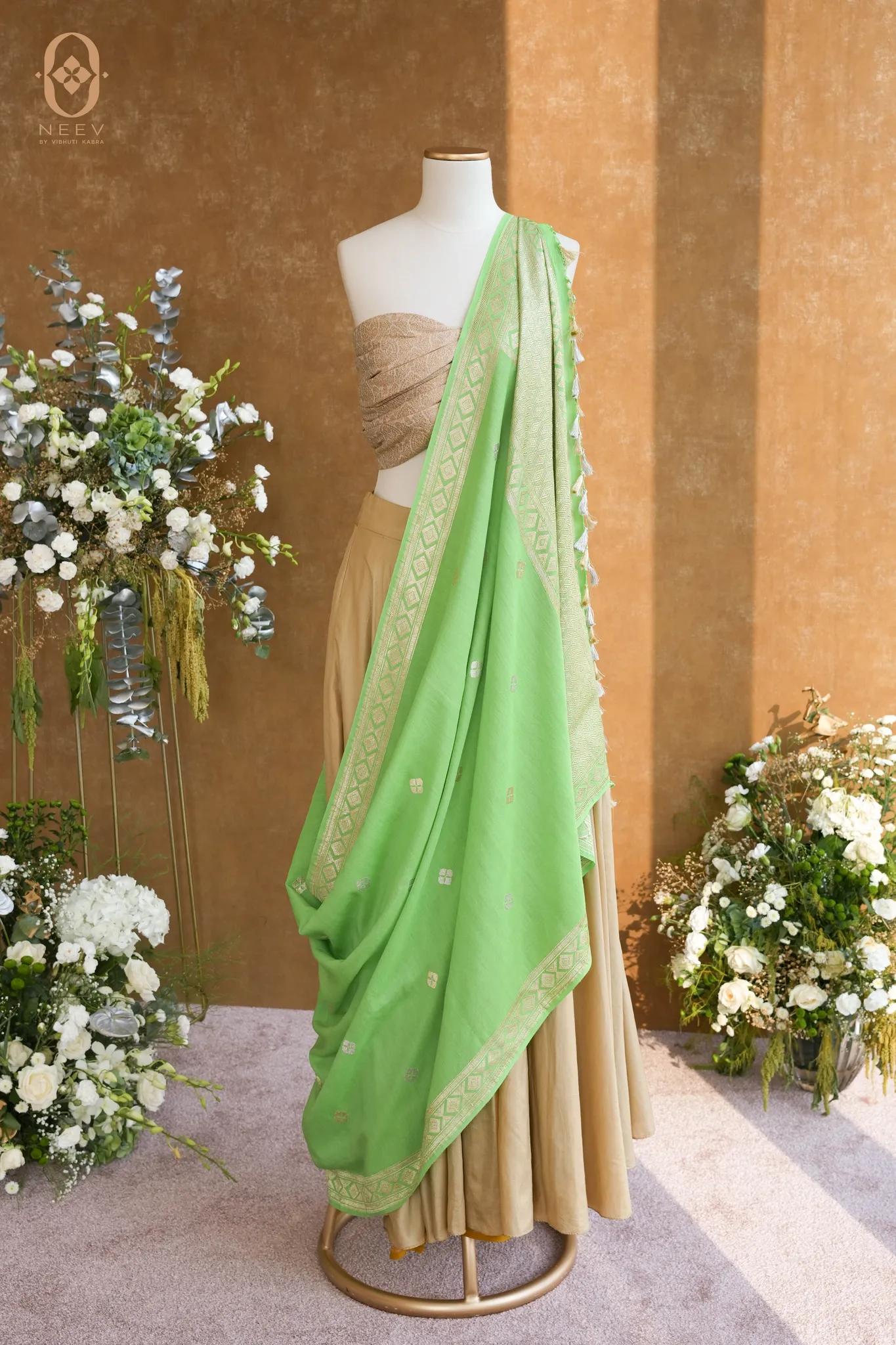 Neev Boota Munga Silk Dupatta