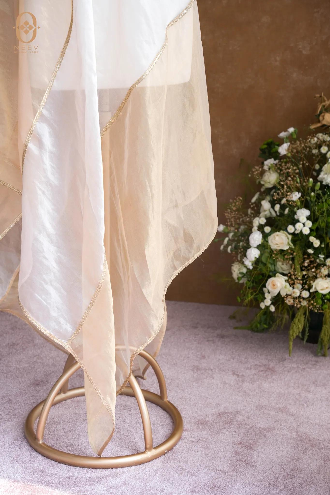 Kora Tissue Leheriya Gotapati Dupatta