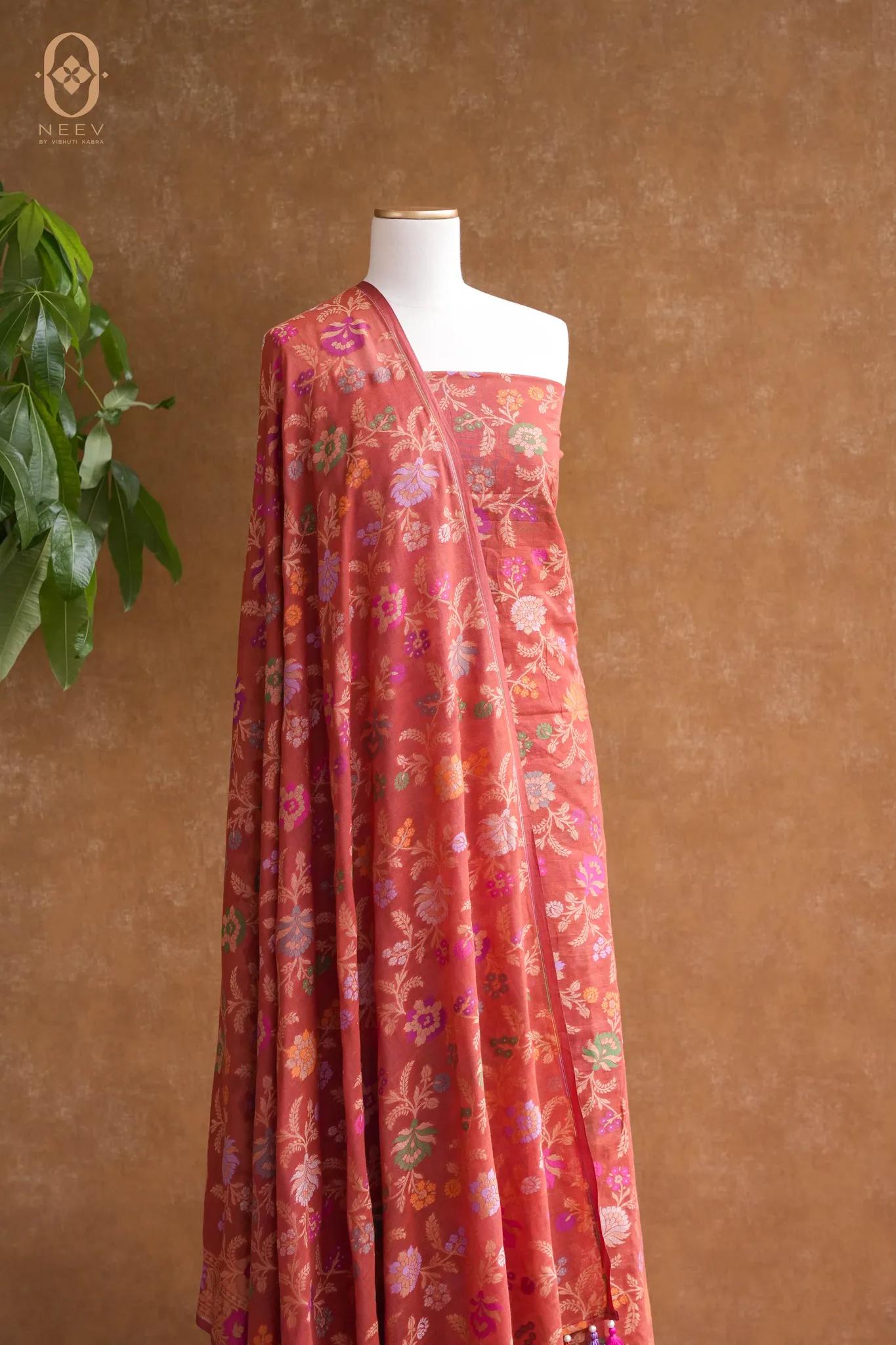 Ektara Cotton Multi Meenakari Suit Set