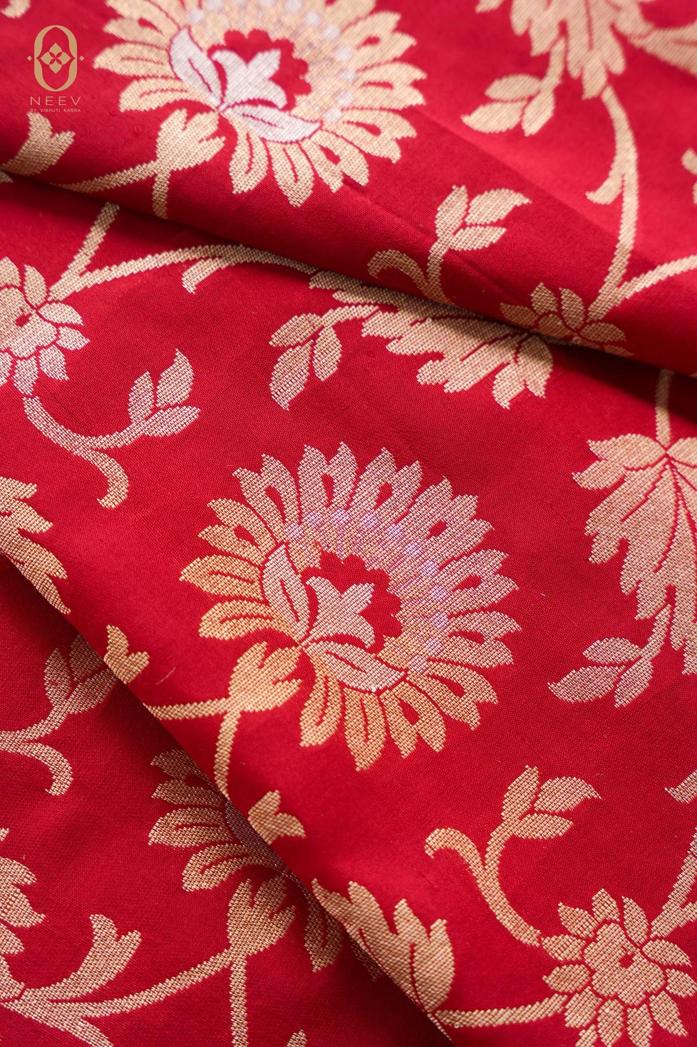 Katan Silk Jaal Fabric