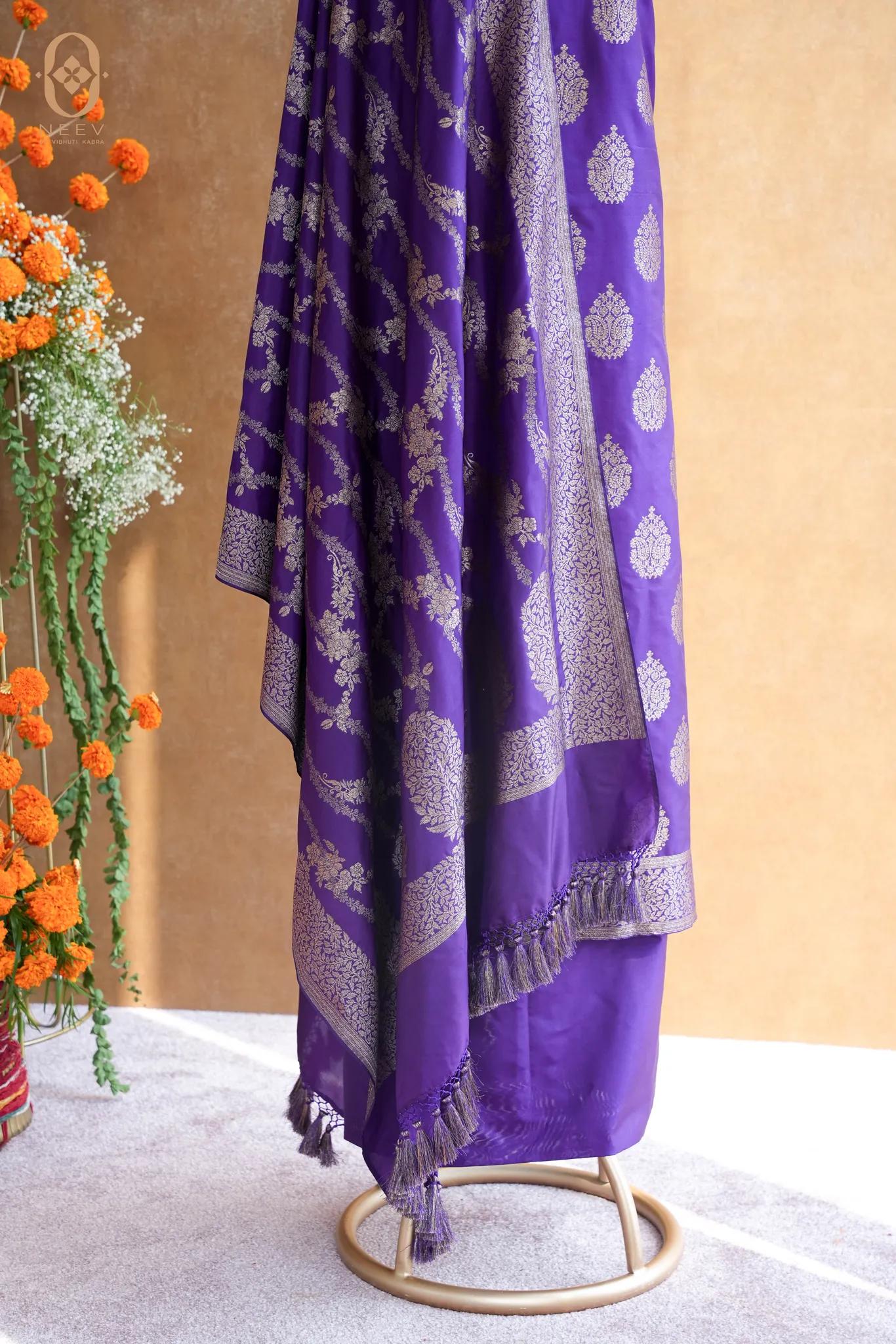 Katan Silk Antique Zari Suit Set
