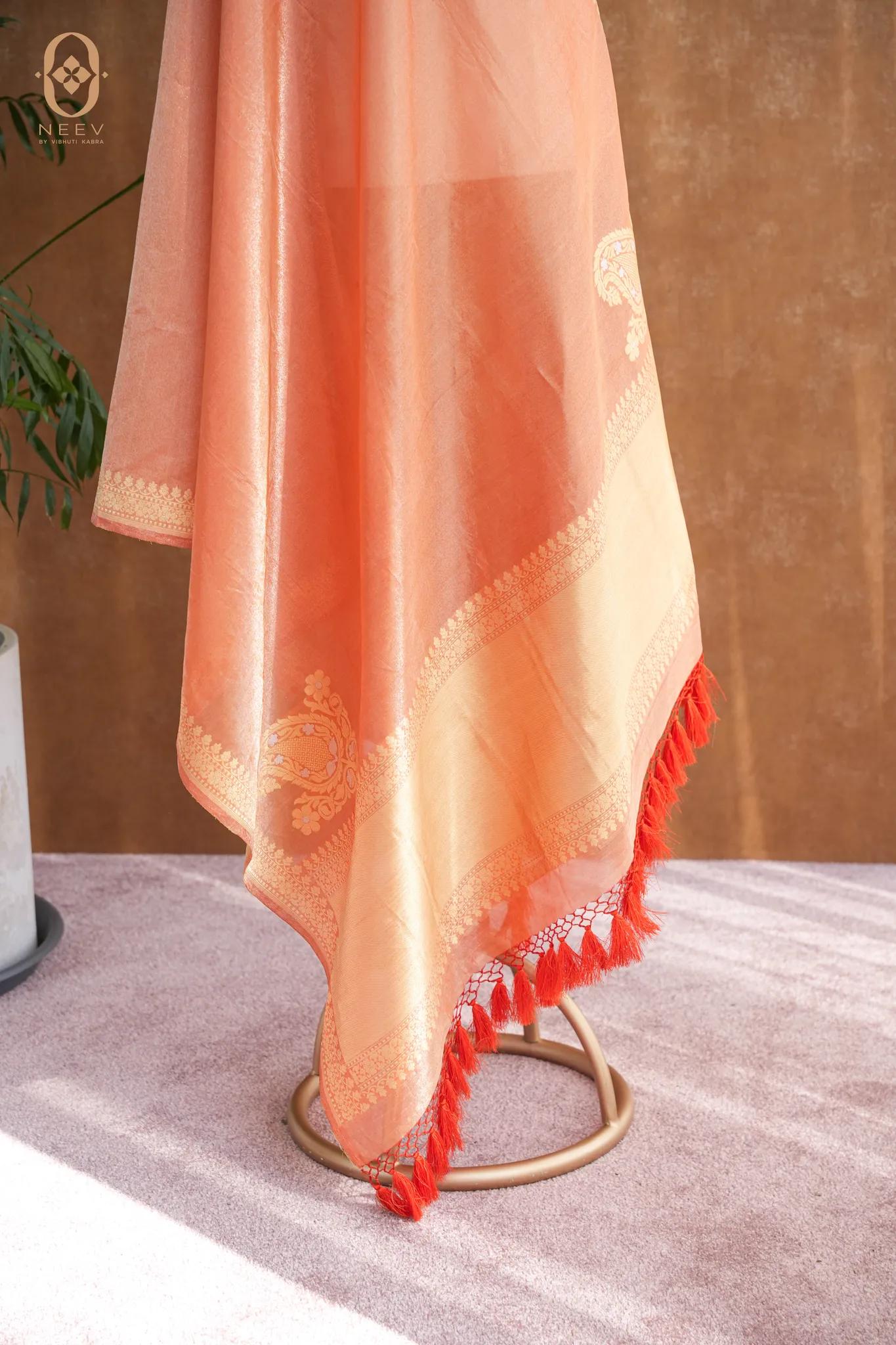 Tissue Silk Konia Border Dupatta